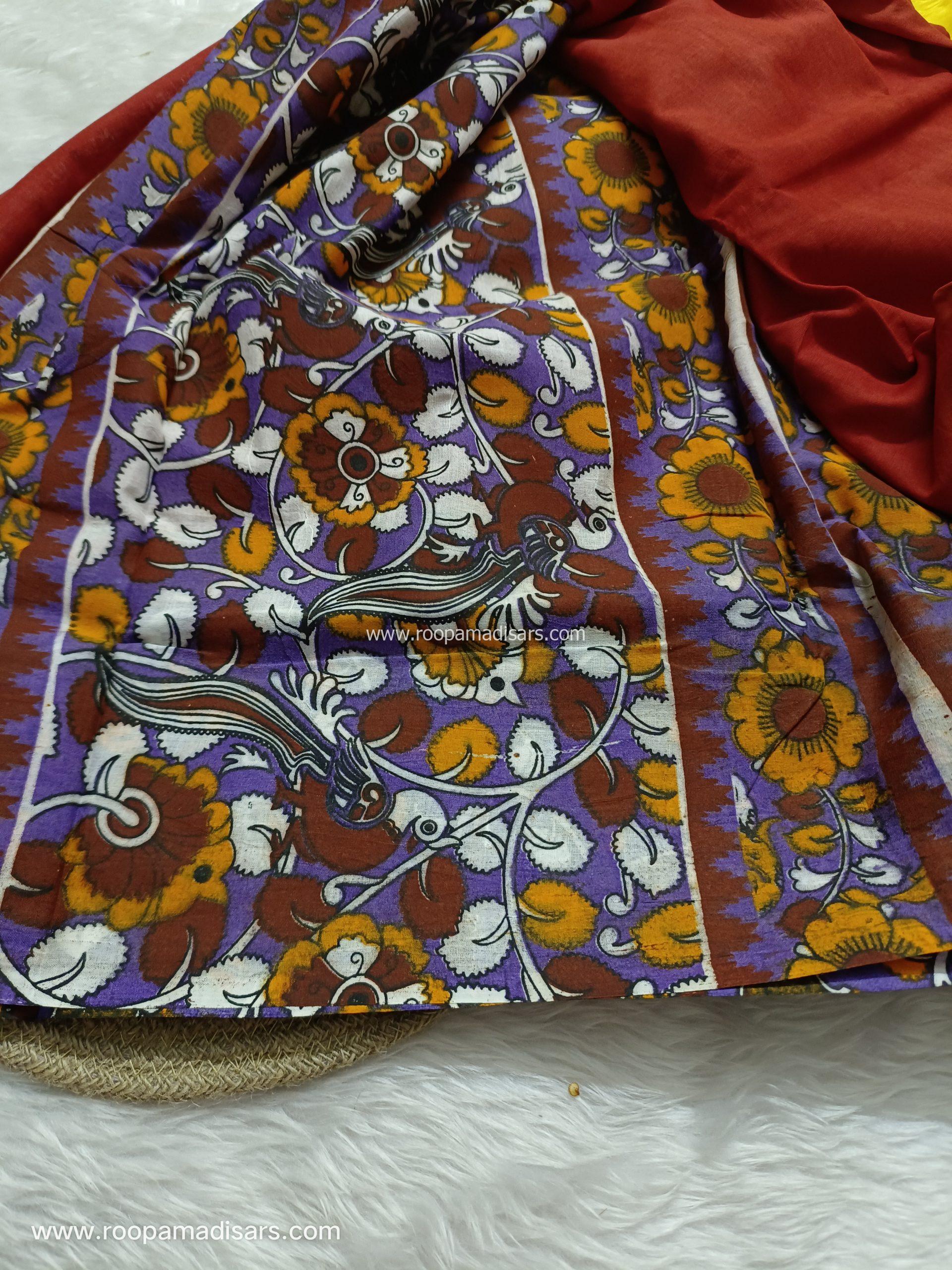 SOFT COTTON SAREES -10.5 YARDS MUL MUL MADISAR SAREE WITHOUT BLOUSE PIECE - Image 2