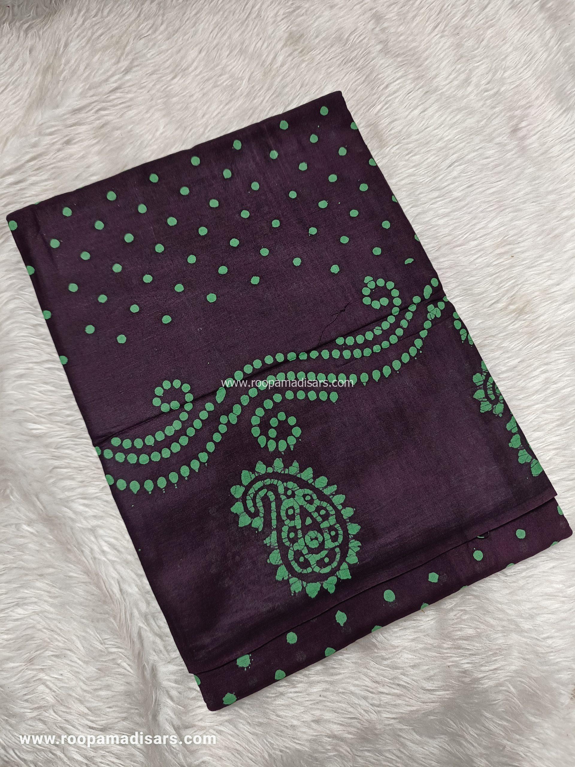 SOFT COTTON SAREES -10.5 YARDS MUL MUL MADISAR SAREE WITHOUT BLOUSE PIECE