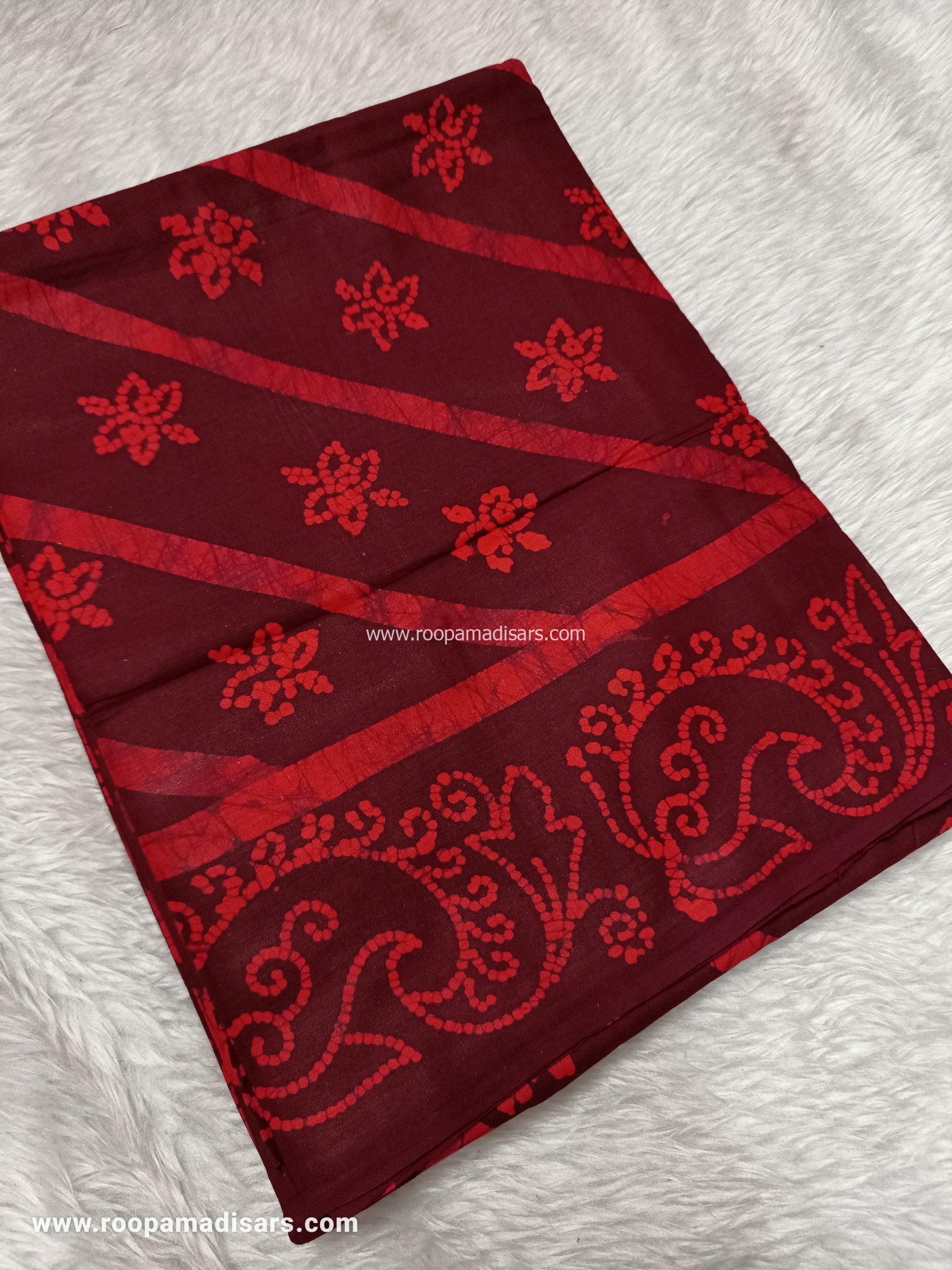 SOFT COTTON SAREES -10.5 YARDS MUL MUL MADISAR SAREE WITHOUT BLOUSE PIECE