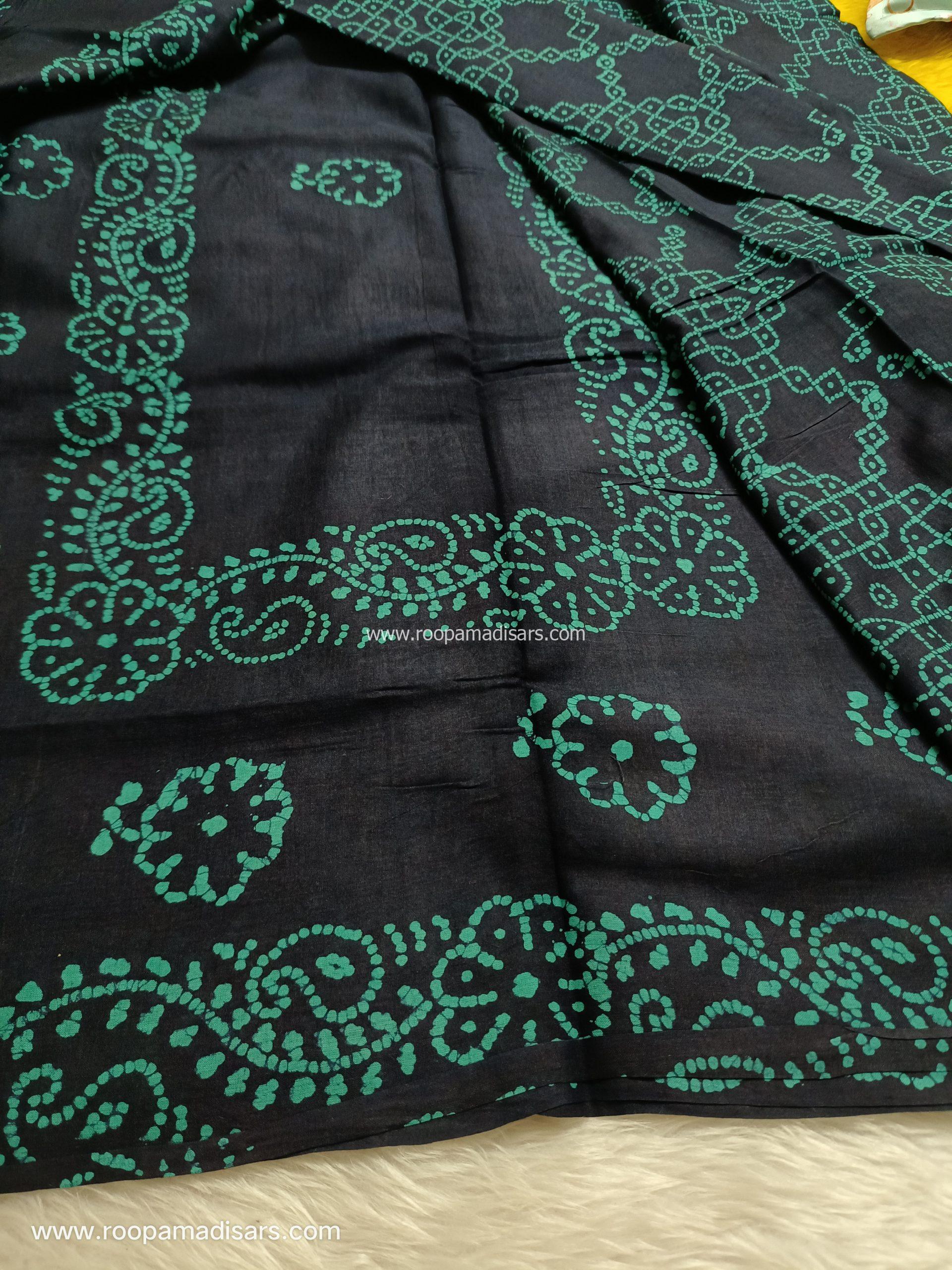 SOFT COTTON SAREES -10.5 YARDS MUL MUL MADISAR SAREE WITHOUT BLOUSE PIECE - Image 2