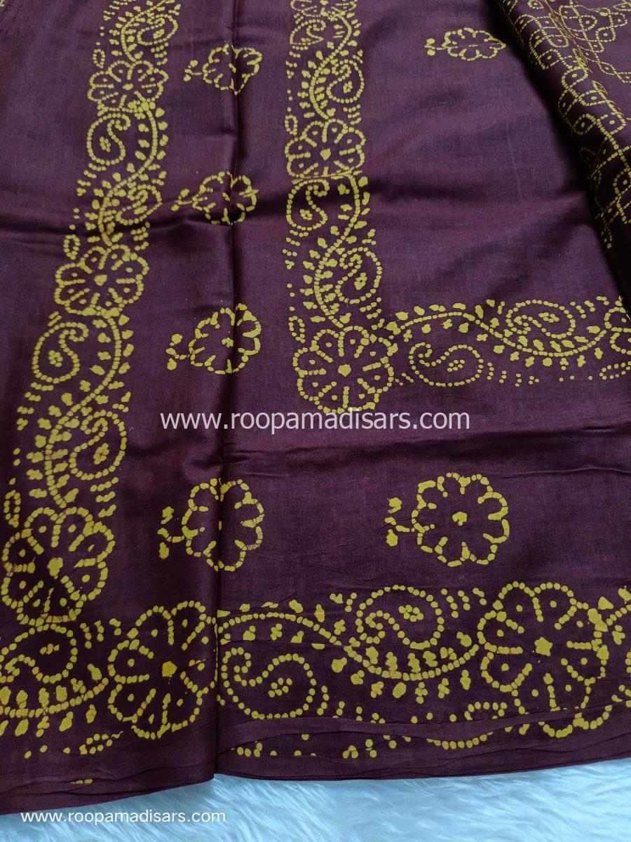 SOFT COTTON SAREES -10.5 YARDS MUL MUL MADISAR SAREE WITHOUT BLOUSE PIECE - Image 2