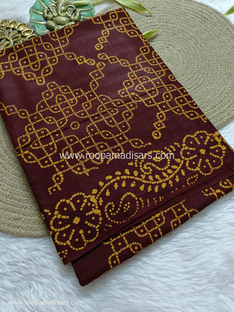 SOFT COTTON SAREES -10.5 YARDS MUL MUL MADISAR SAREE WITHOUT BLOUSE PIECE