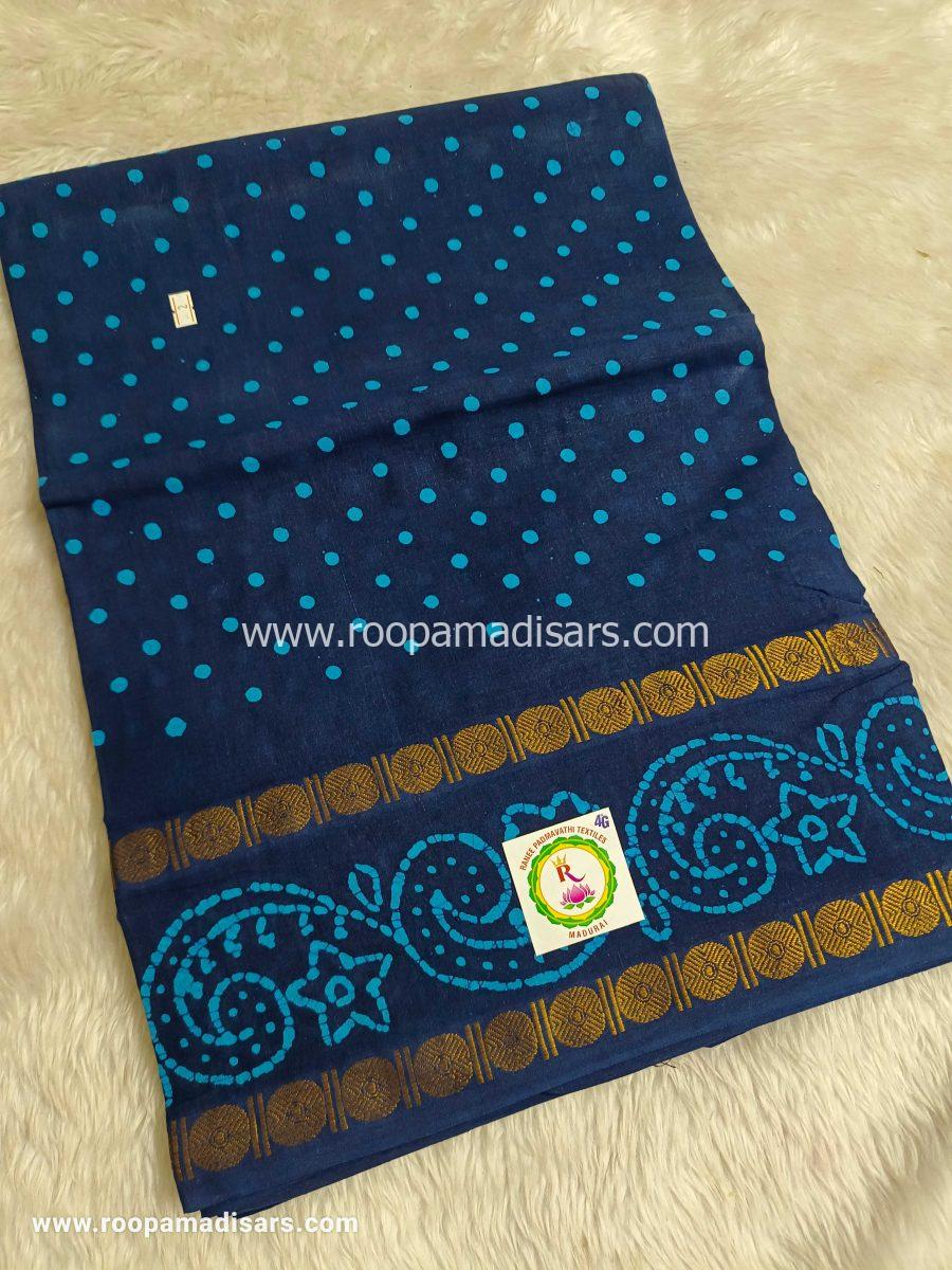 RANEE SUNGUDI SAREES -10YARDS MADISAR SAREE WITHOUT BLOUSE PIECE