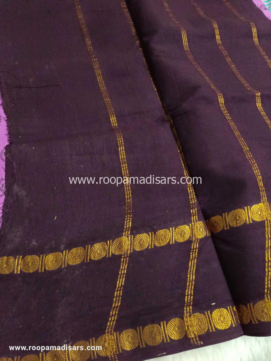 RANEE SUNGUDI SAREES -10YARDS MADISAR SAREE WITHOUT BLOUSE PIECE - Image 2