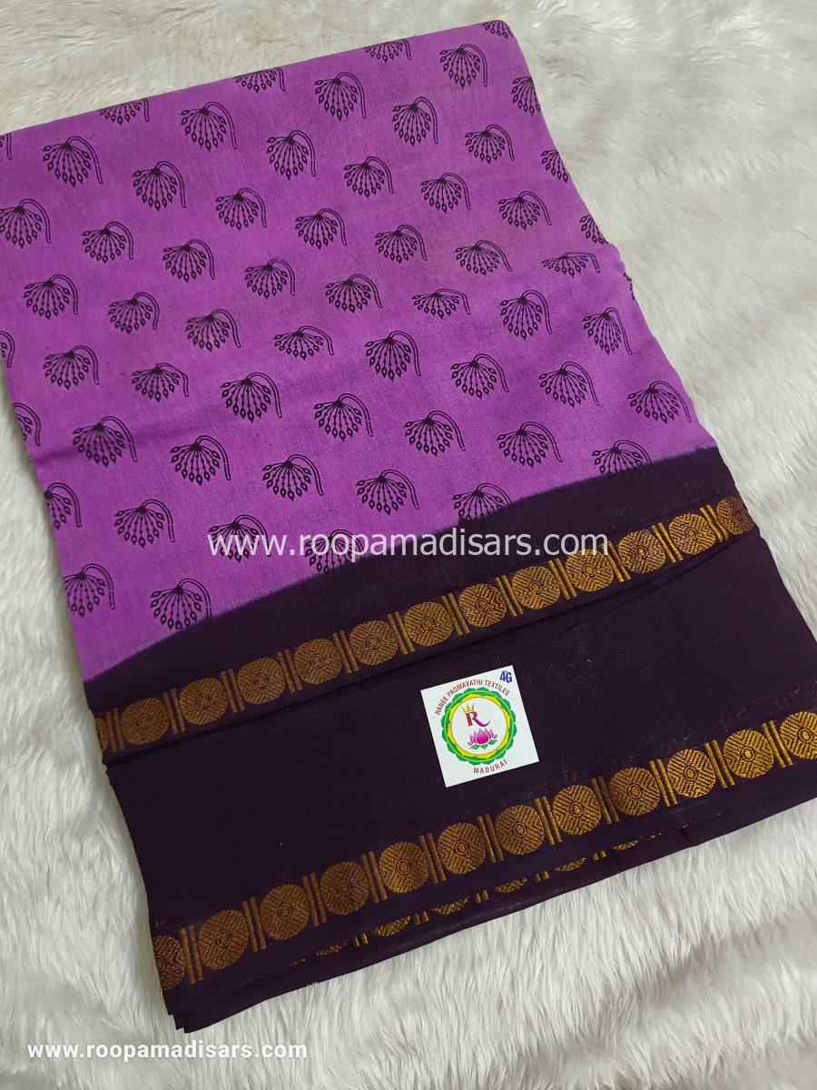 RANEE SUNGUDI SAREES -10YARDS MADISAR SAREE WITHOUT BLOUSE PIECE