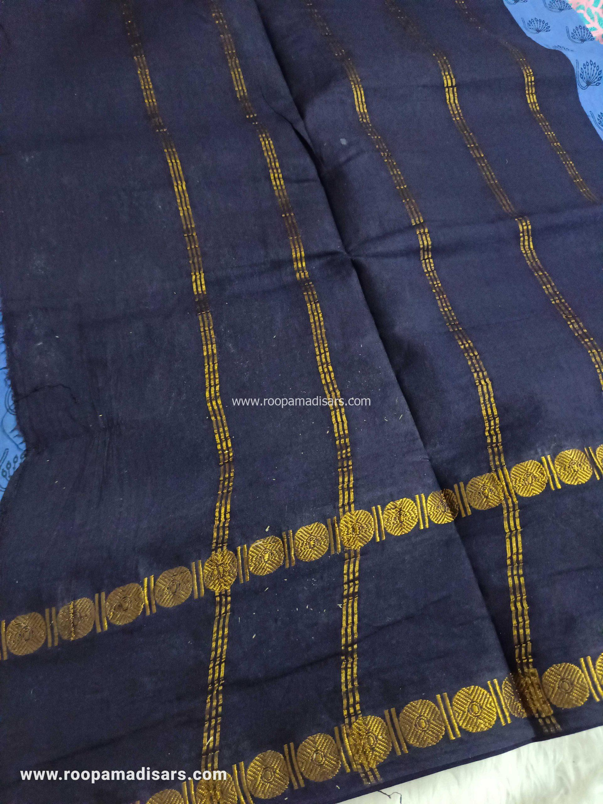 RANEE SUNGUDI SAREES -10YARDS MADISAR SAREE WITHOUT BLOUSE PIECE - Image 2
