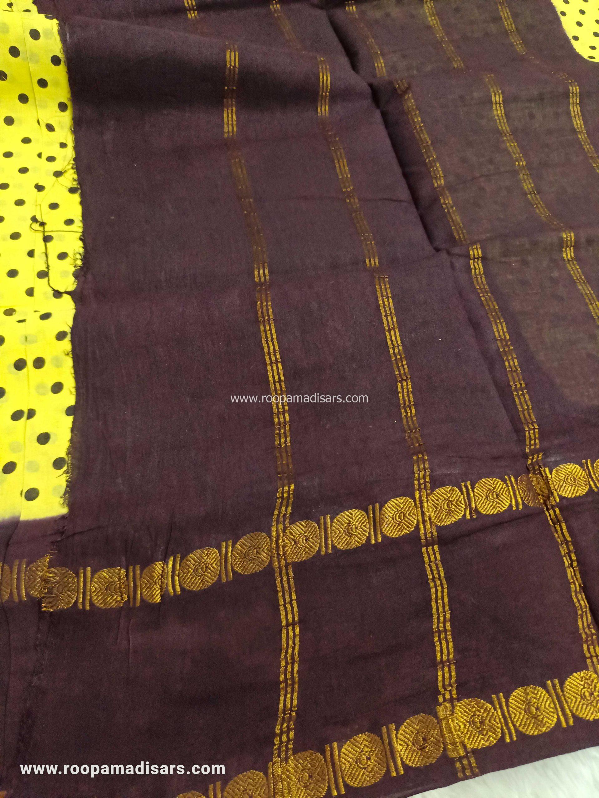RANEE SUNGUDI SAREES -10YARDS MADISAR SAREE WITHOUT BLOUSE PIECE - Image 2