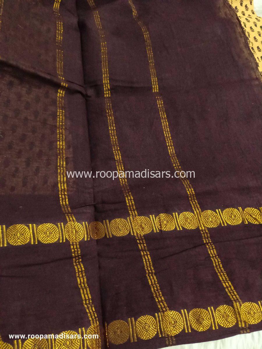 RANEE SUNGUDI SAREES -10YARDS MADISAR SAREE WITHOUT BLOUSE PIECE - Image 2