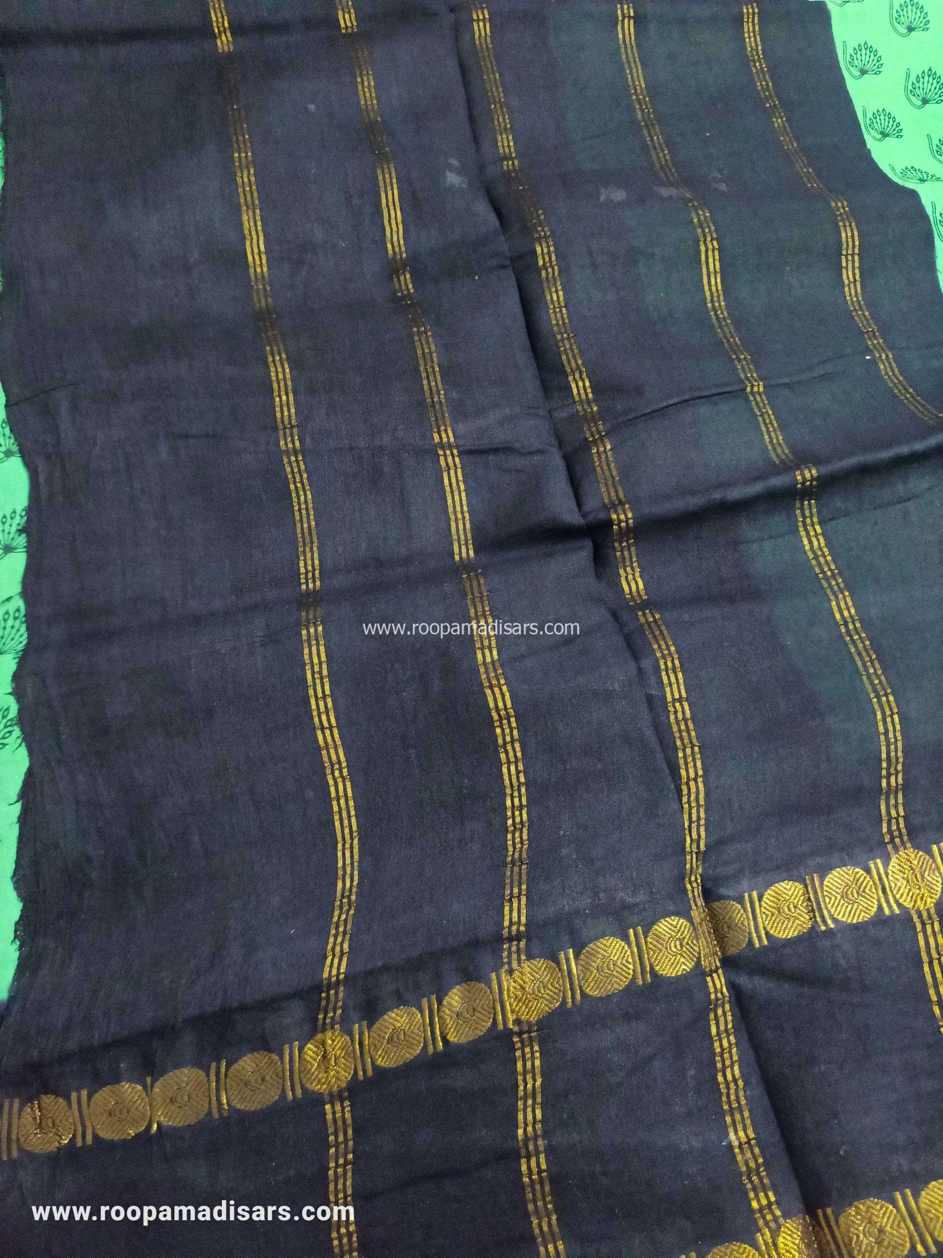 RANEE SUNGUDI SAREES -10YARDS MADISAR SAREE WITHOUT BLOUSE PIECE - Image 2