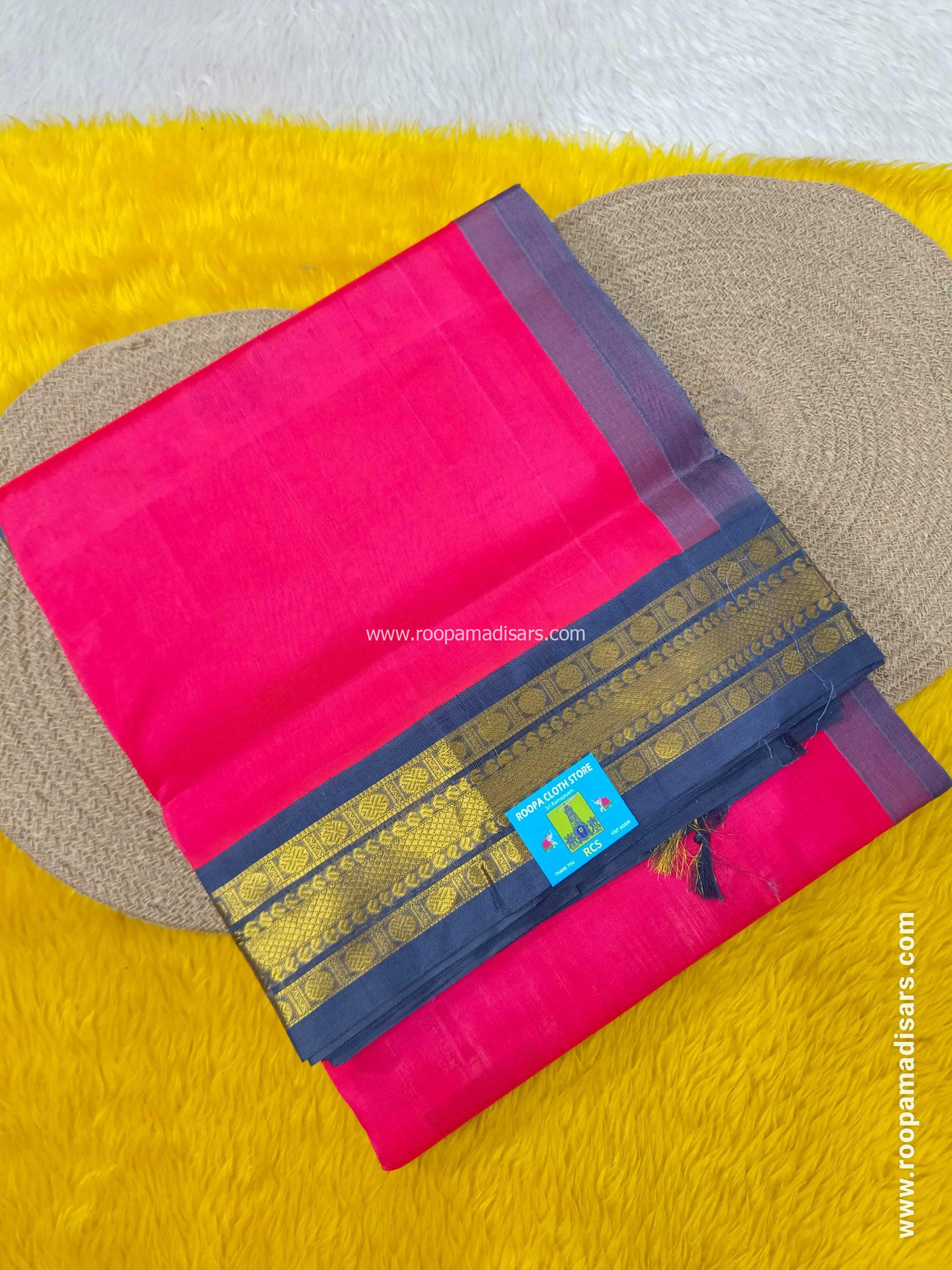 Korvai Pure Silk Cotton -6YARDS PURE SILK COTTON KORVAI BORDER WITH BLOUSE