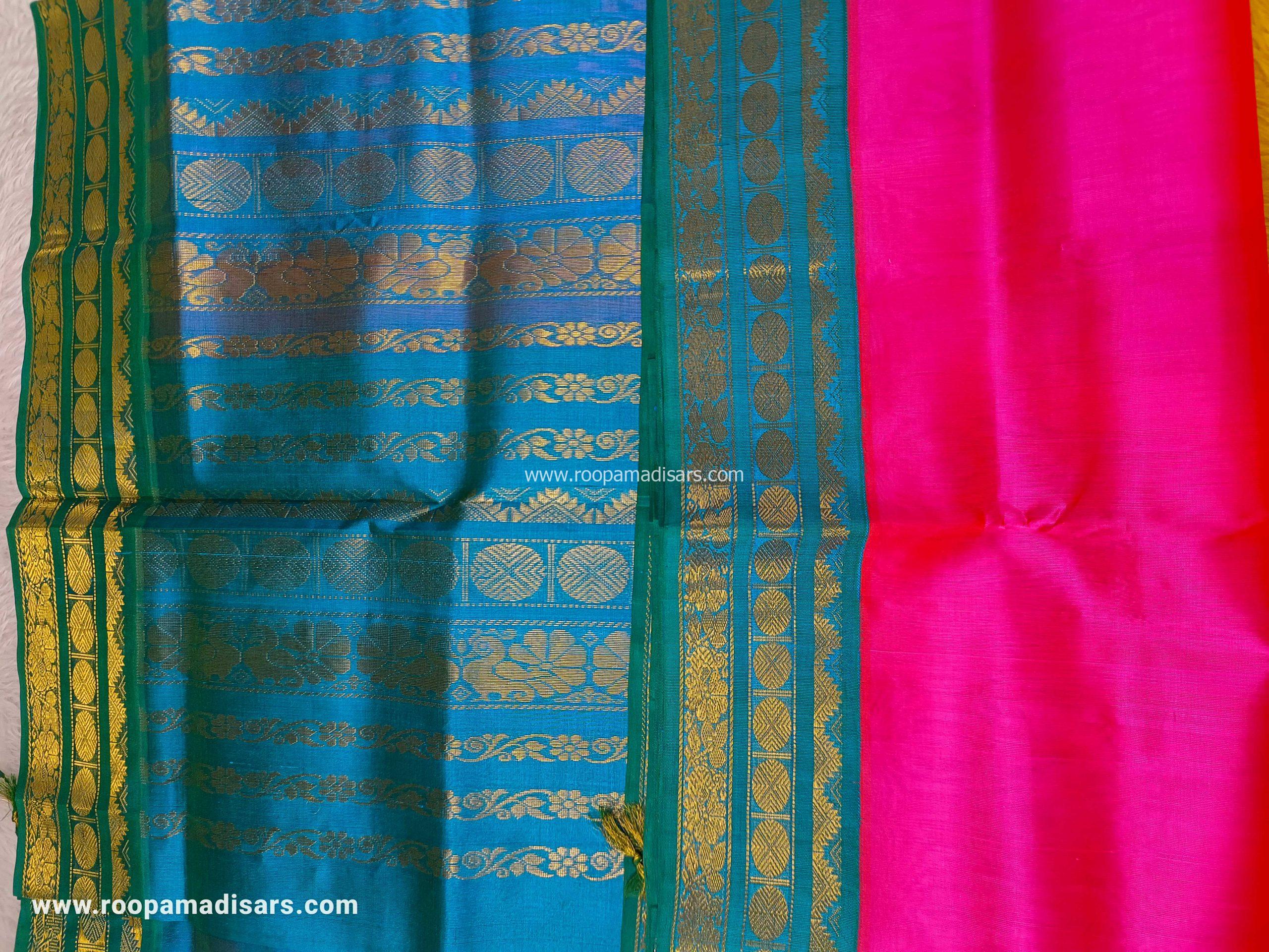 Korvai Pure Silk Cotton -6YARDS PURE SILK COTTON KORVAI BORDER WITH BLOUSE - Image 2