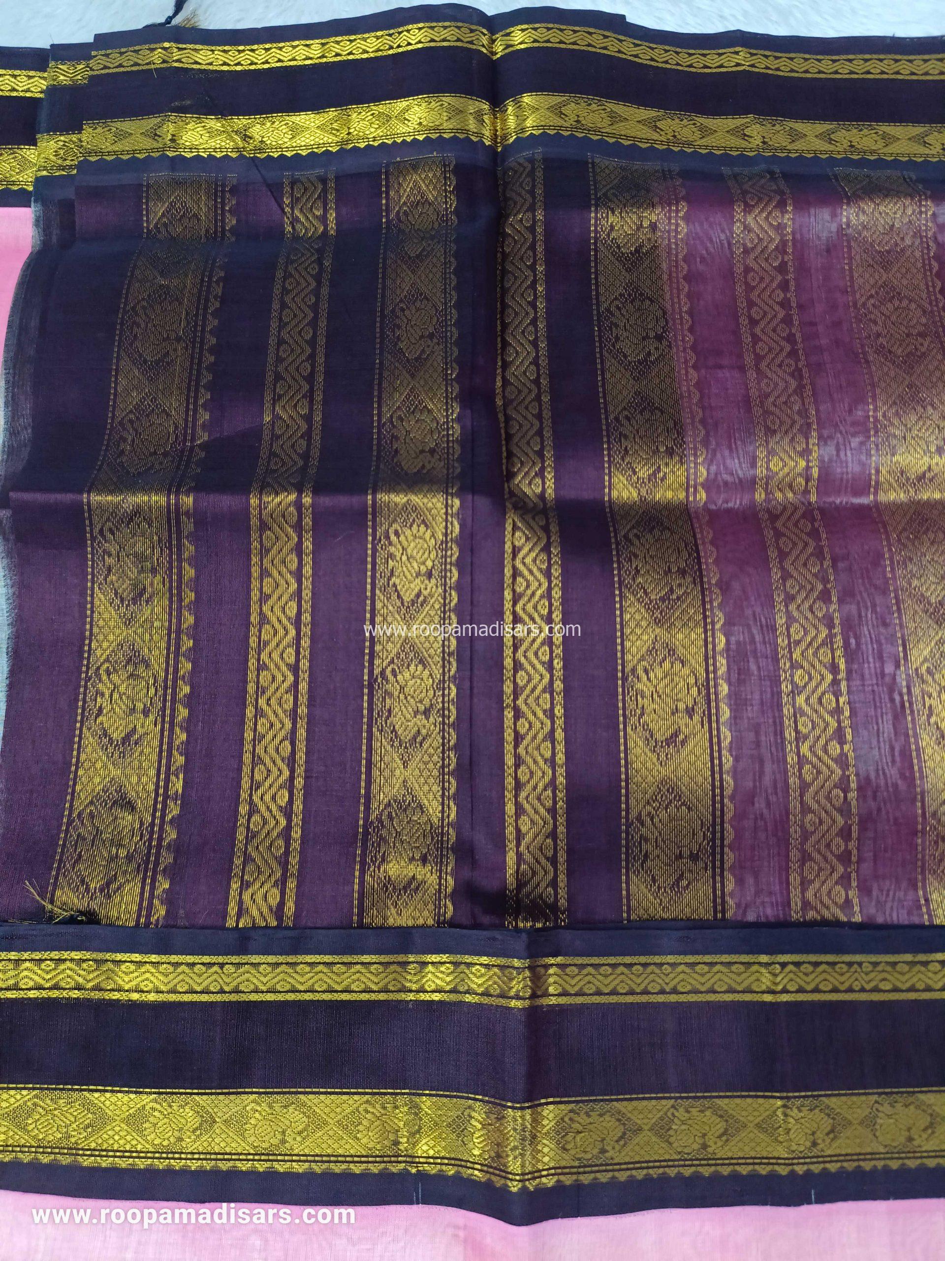 Korvai Pure Silk Cotton -6YARDS PURE SILK COTTON KORVAI BORDER WITH BLOUSE - Image 2