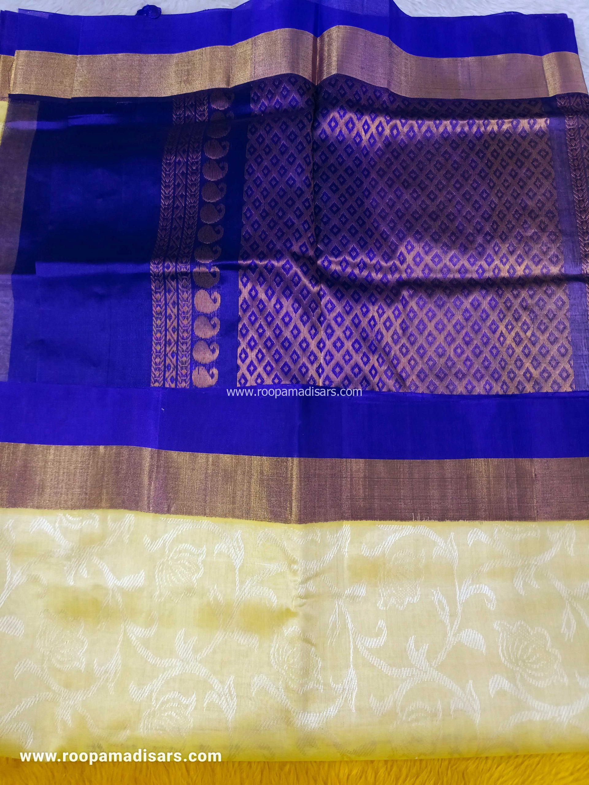 Korvai Embossed Pure Silk Cotton -6YARDS PURE SILK COTTON KORVAI BORDER WITH BLOUSE - Image 2