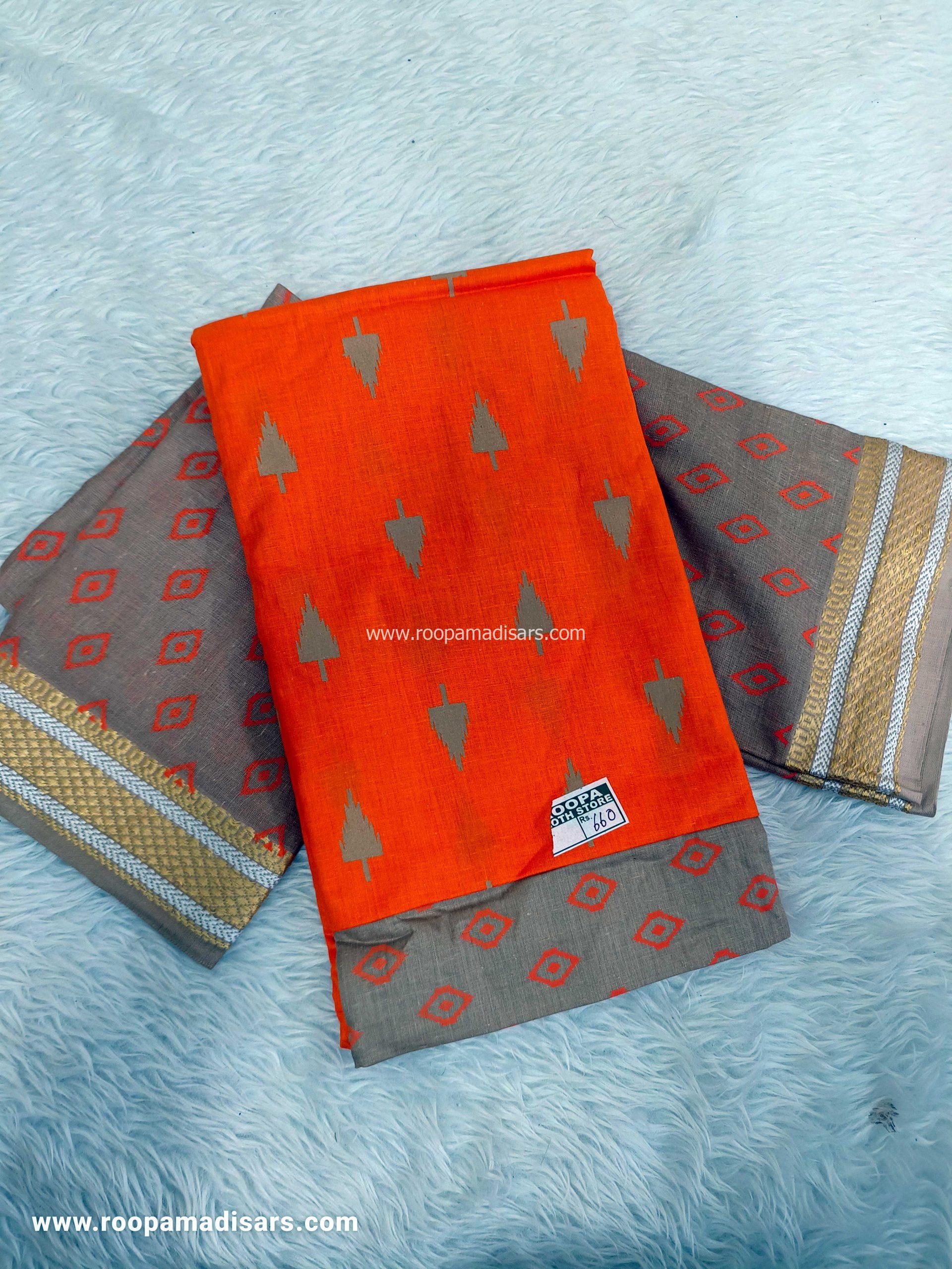 Cotton Dress Material - Unstitched 3 Piece Suit (Top,Bottom,Dupatta )