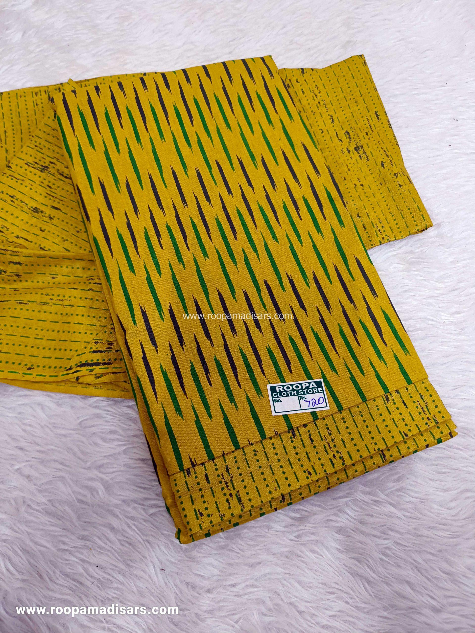 Cotton Dress Material - Unstitched 3 Piece Suit (Top,Bottom,Dupatta )