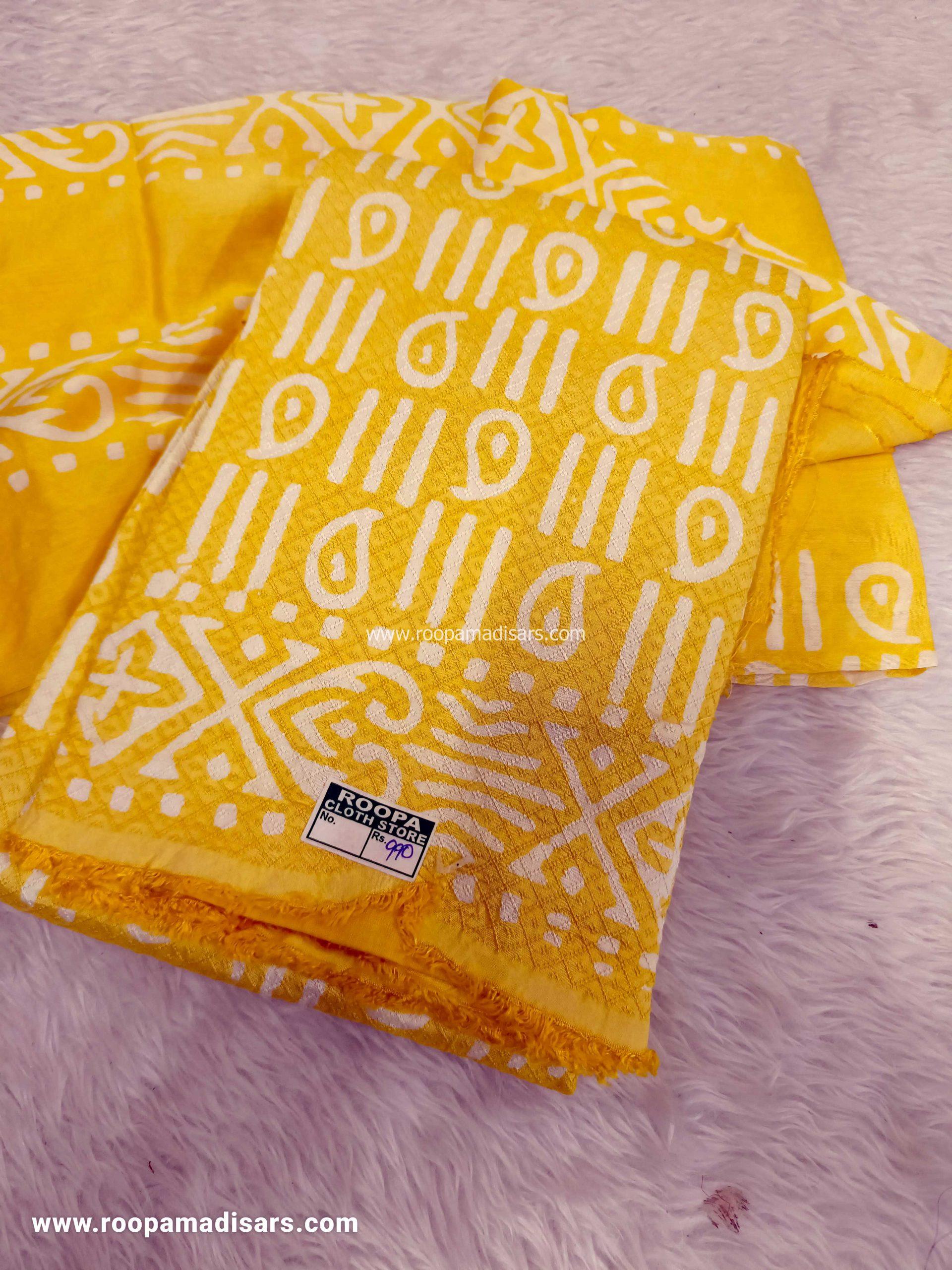 Embroidery Chanderi Cotton Dress Material - Unstitched 3 Piece Suit (Top,Bottom,Dupatta )