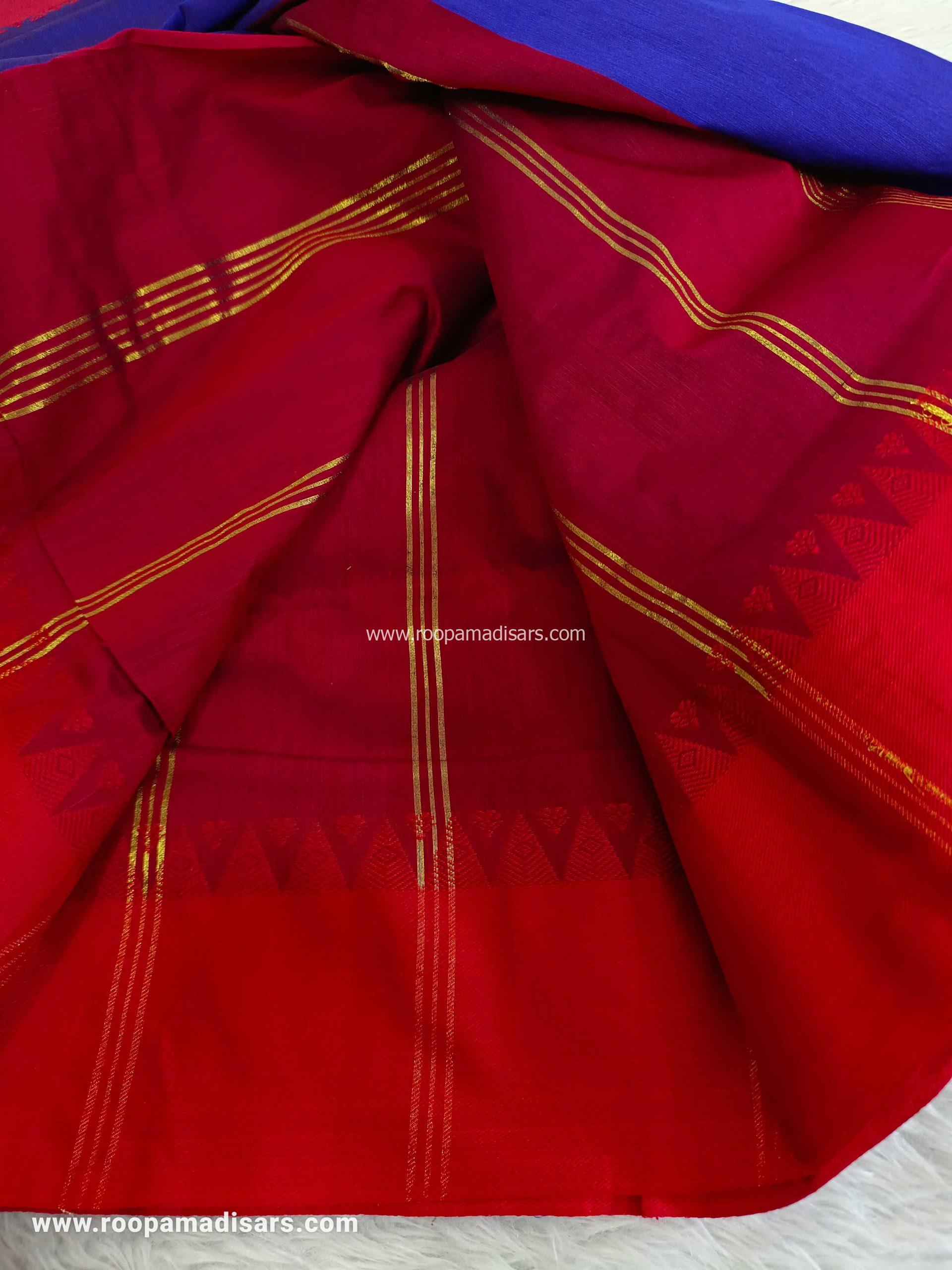 KALYANI SILK COTTON -REGULAR MADISAR SAREE WITHOUT BLOUSE PIECE - Image 3