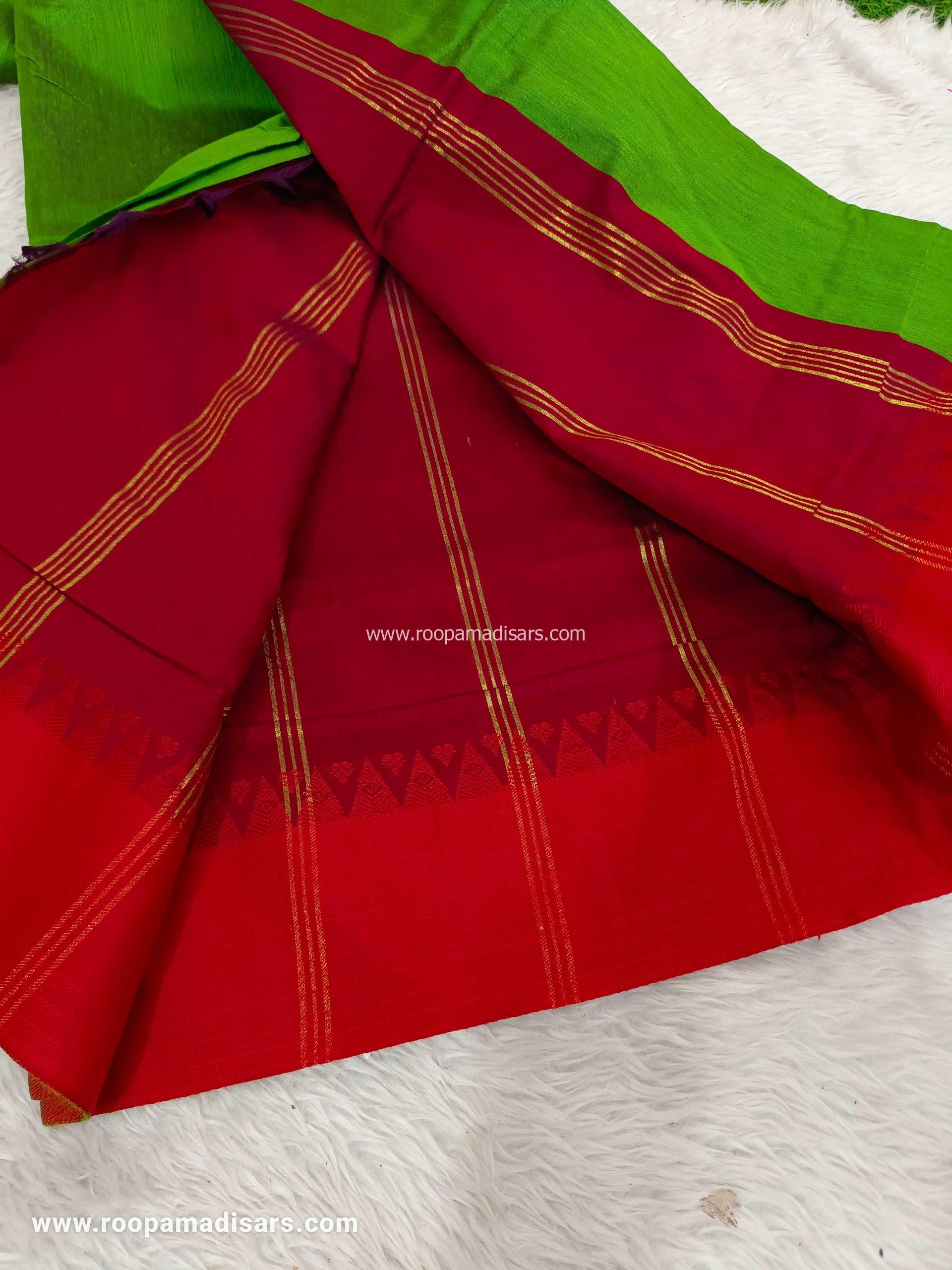 KALYANI SILK COTTON -REGULAR MADISAR SAREE WITHOUT BLOUSE PIECE - Image 3