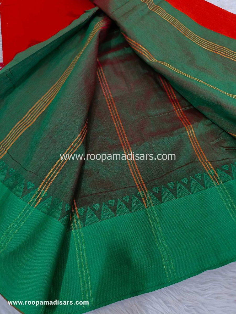 KALYANI SILK COTTON  -REGULAR MADISAR SAREE WITHOUT BLOUSE PIECE - Image 3