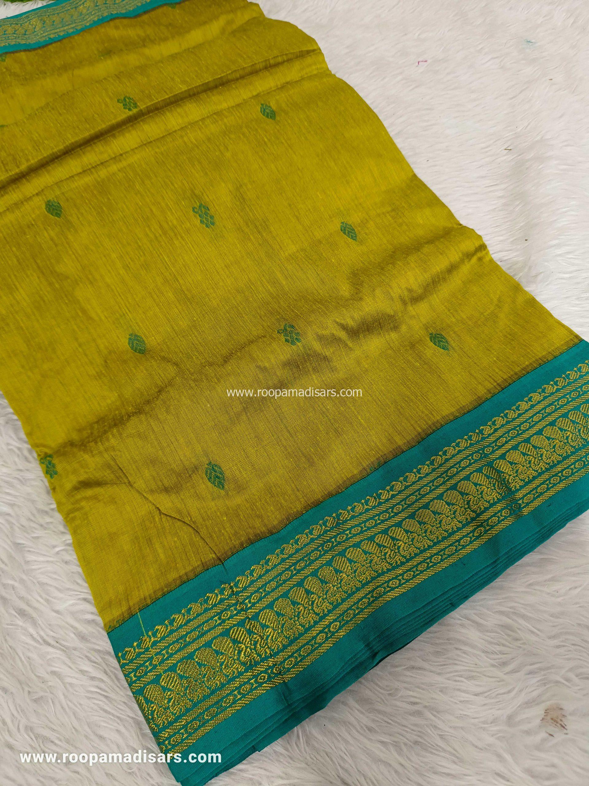 KALYANI SILK COTTON -REGULAR MADISAR SAREE WITHOUT BLOUSE PIECE - Image 2