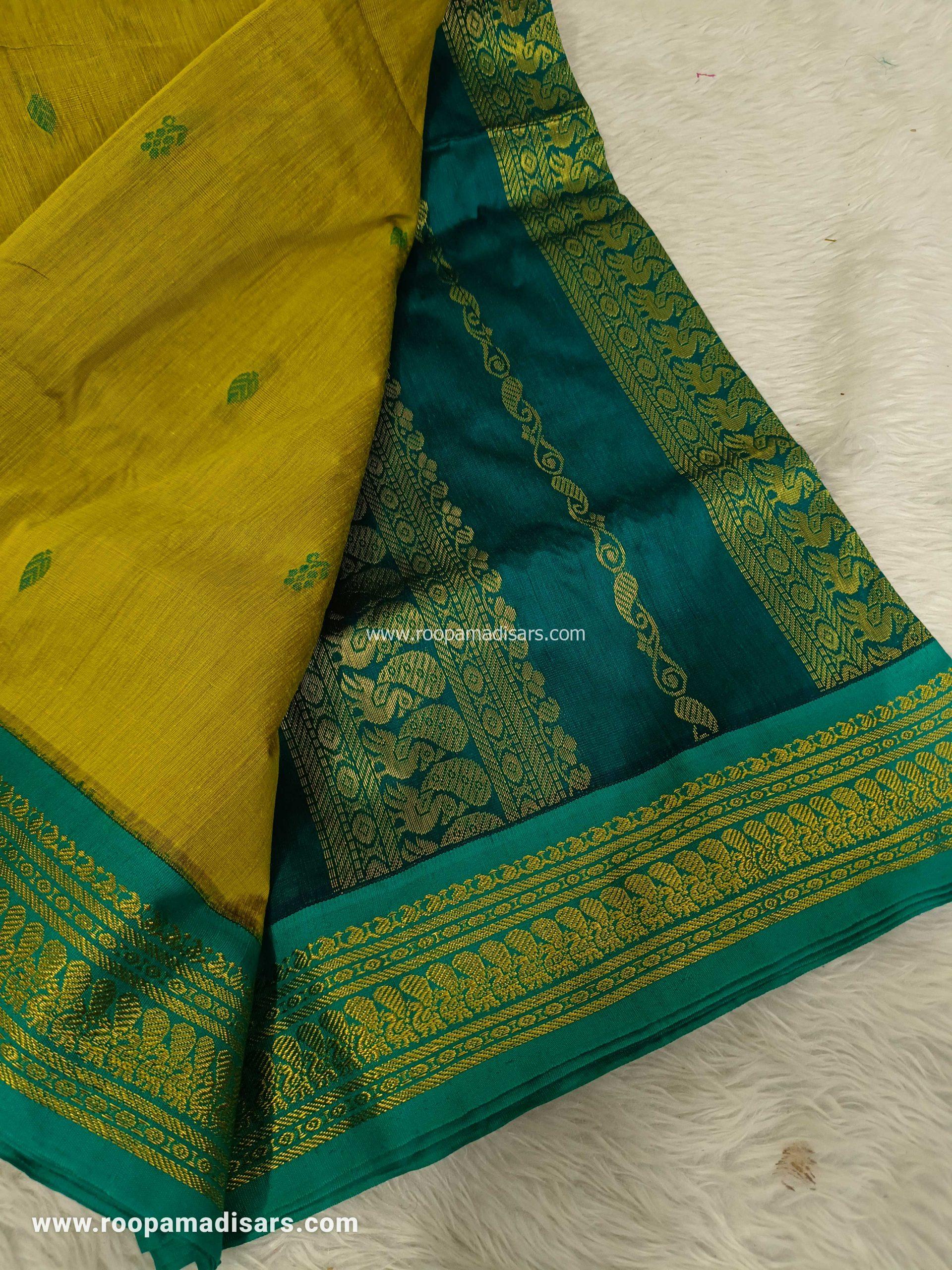 KALYANI SILK COTTON -REGULAR MADISAR SAREE WITHOUT BLOUSE PIECE - Image 3
