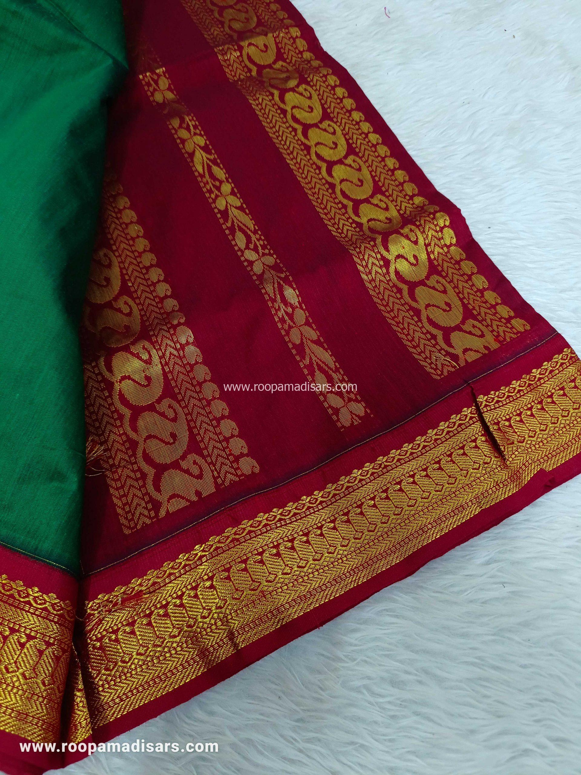 KALYANI SILK COTTON -REGULAR MADISAR SAREE WITHOUT BLOUSE PIECE - Image 3