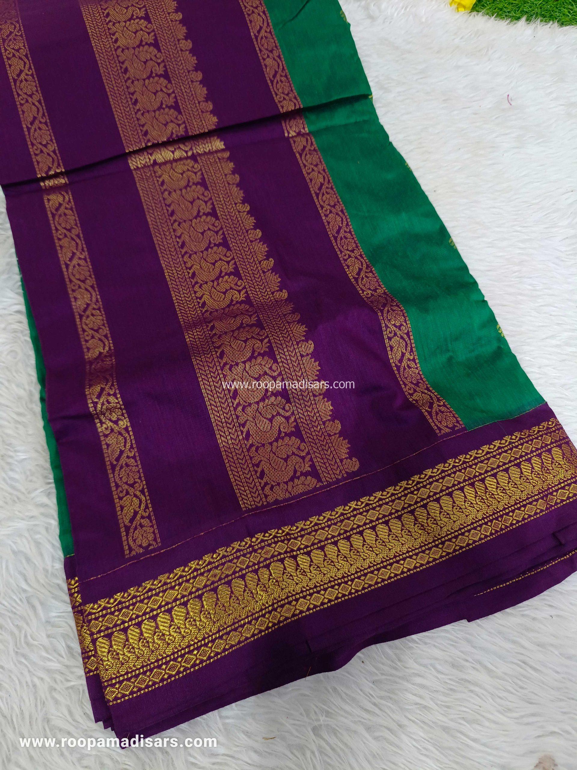 KALYANI SILK COTTON -REGULAR MADISAR SAREE WITHOUT BLOUSE PIECE - Image 2