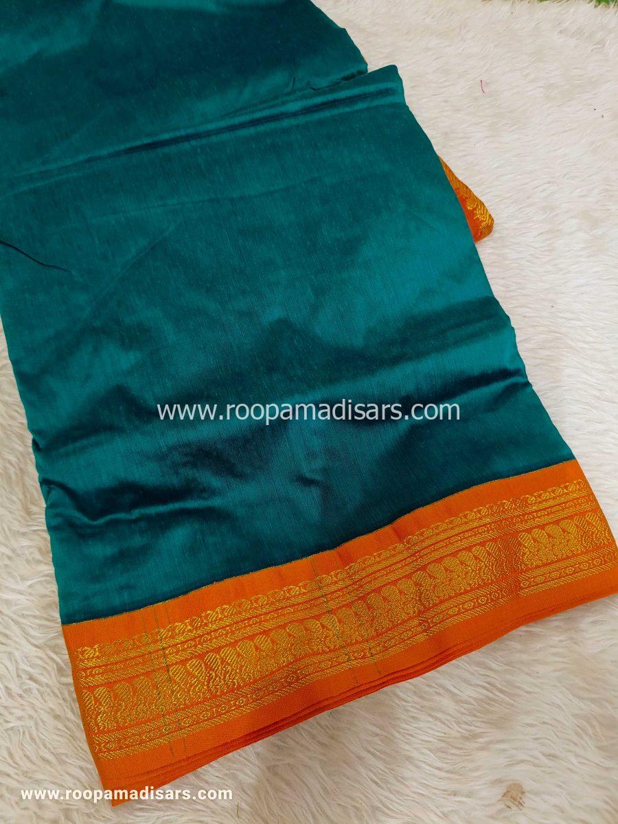 KALYANI SILK COTTON  -REGULAR MADISAR SAREE WITHOUT BLOUSE PIECE - Image 2