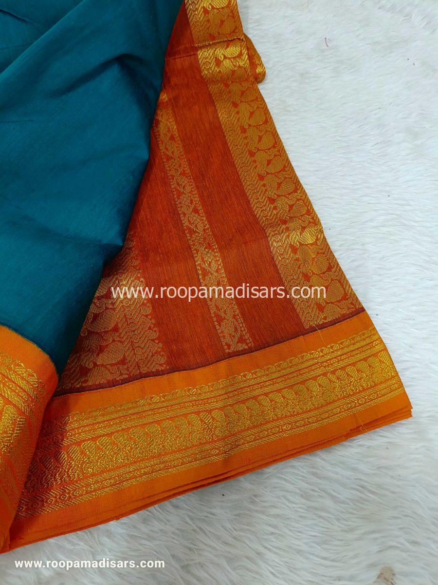 KALYANI SILK COTTON  -REGULAR MADISAR SAREE WITHOUT BLOUSE PIECE - Image 3
