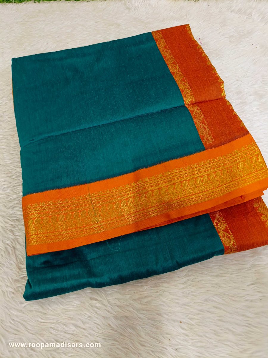 KALYANI SILK COTTON  -REGULAR MADISAR SAREE WITHOUT BLOUSE PIECE