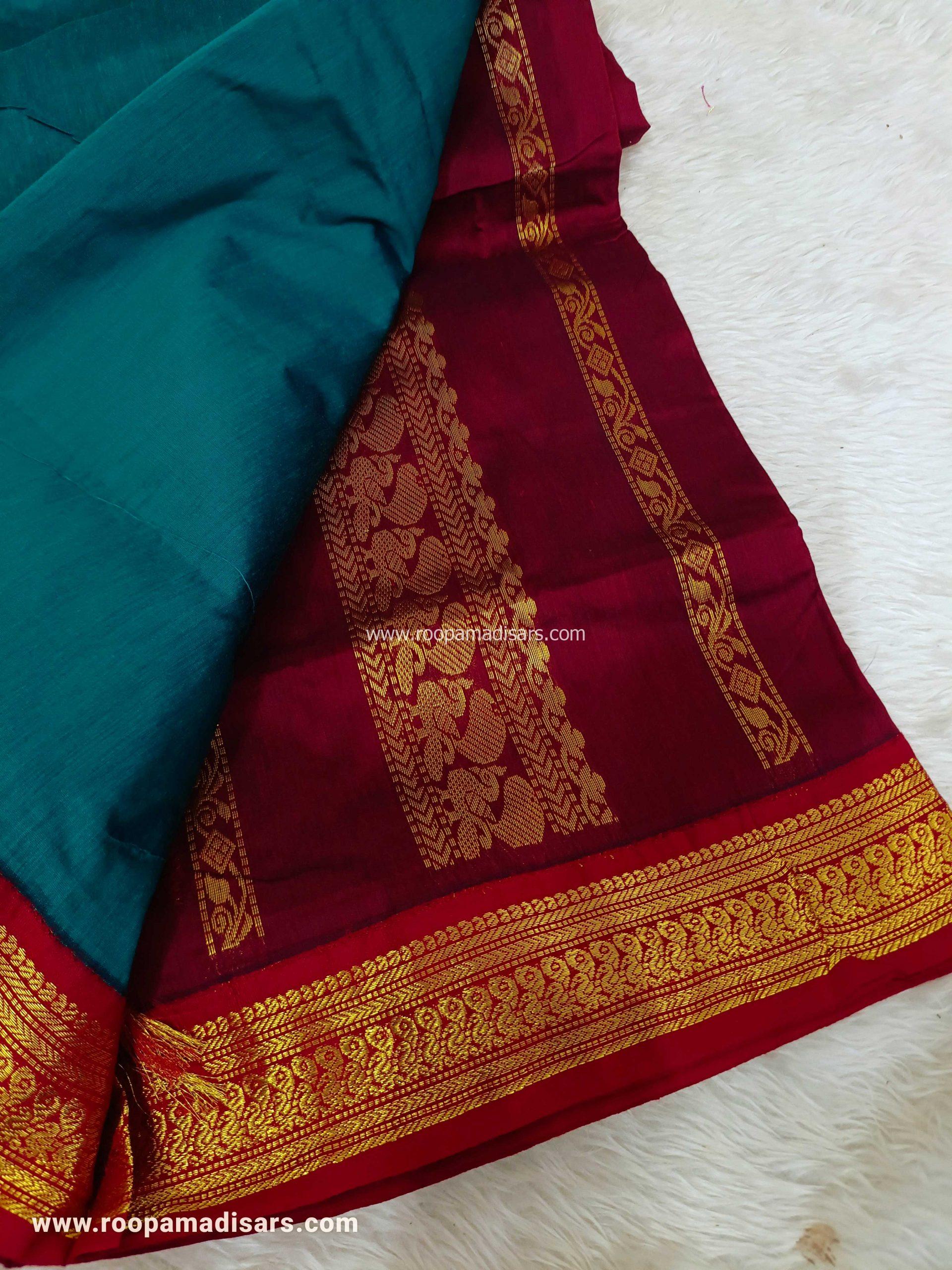 KALYANI SILK COTTON -REGULAR MADISAR SAREE WITHOUT BLOUSE PIECE - Image 3