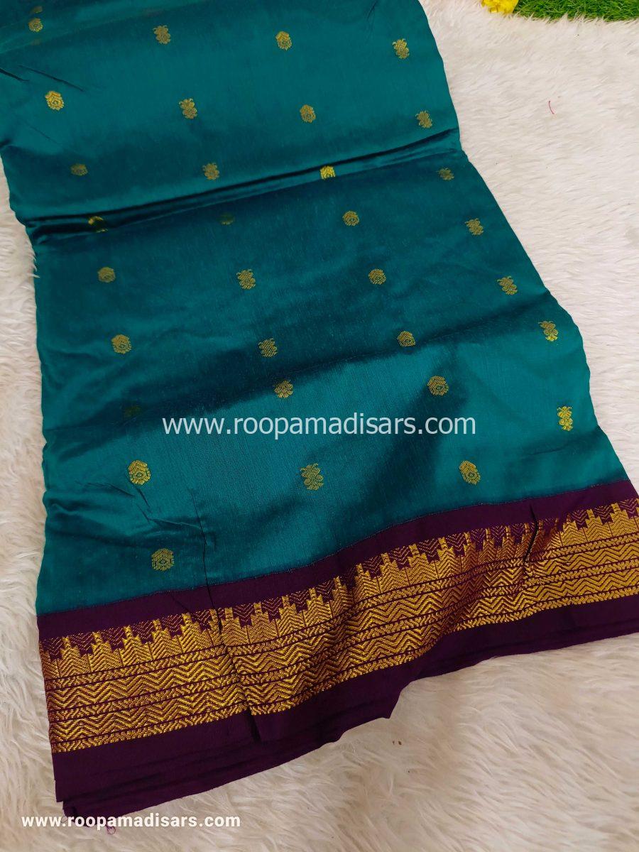 KALYANI SILK COTTON  -REGULAR MADISAR SAREE WITHOUT BLOUSE PIECE - Image 2