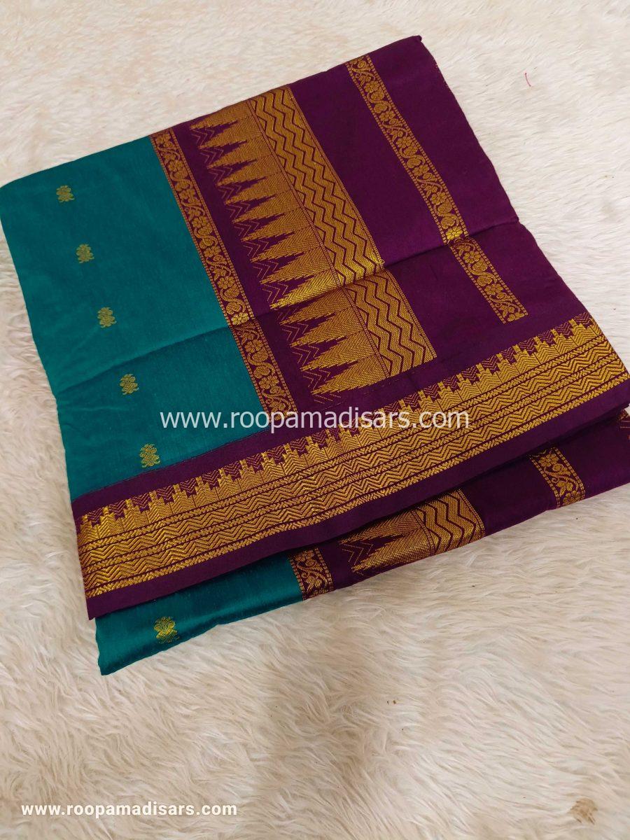 KALYANI SILK COTTON  -REGULAR MADISAR SAREE WITHOUT BLOUSE PIECE