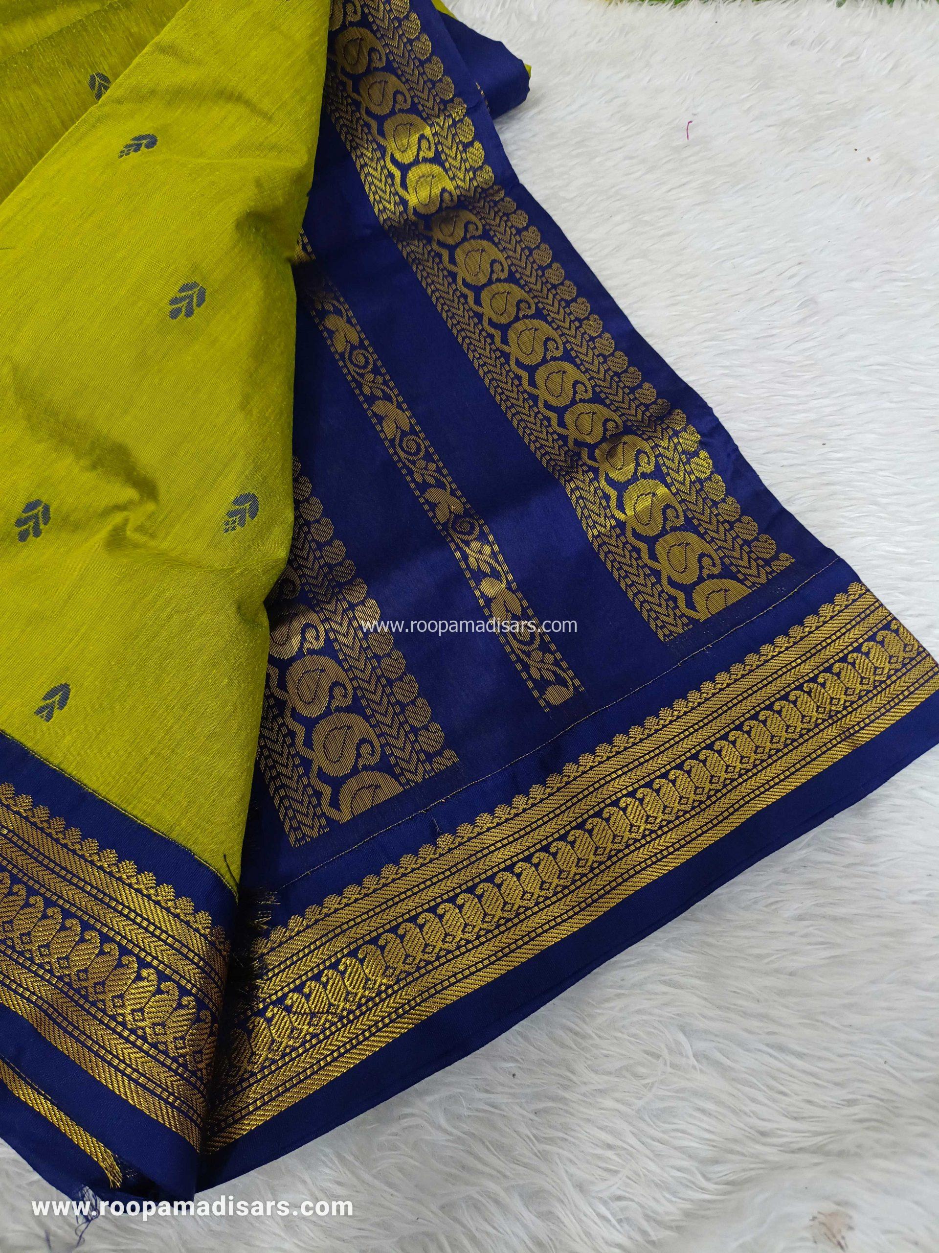 KALYANI SILK COTTON -REGULAR MADISAR SAREE WITHOUT BLOUSE PIECE - Image 3
