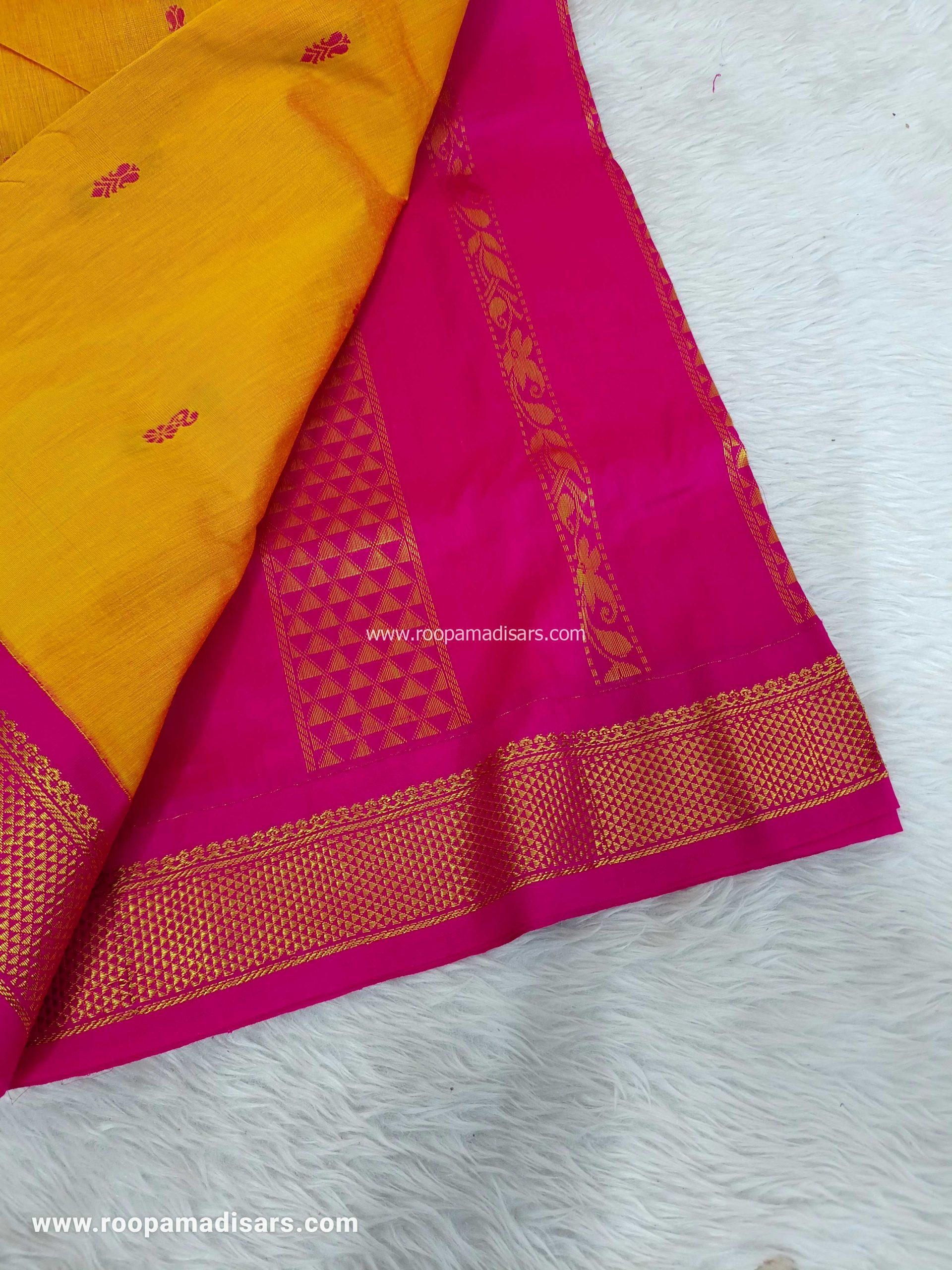 KALYANI SILK COTTON -REGULAR MADISAR SAREE WITHOUT BLOUSE PIECE - Image 3