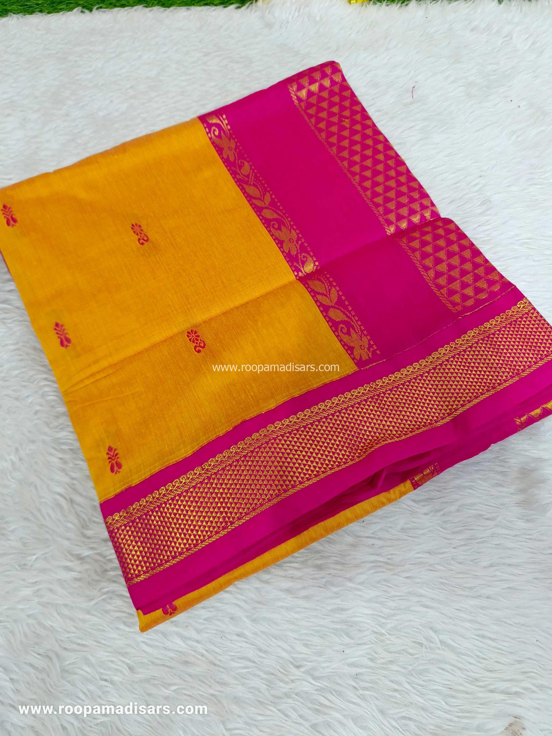 KALYANI SILK COTTON -REGULAR MADISAR SAREE WITHOUT BLOUSE PIECE