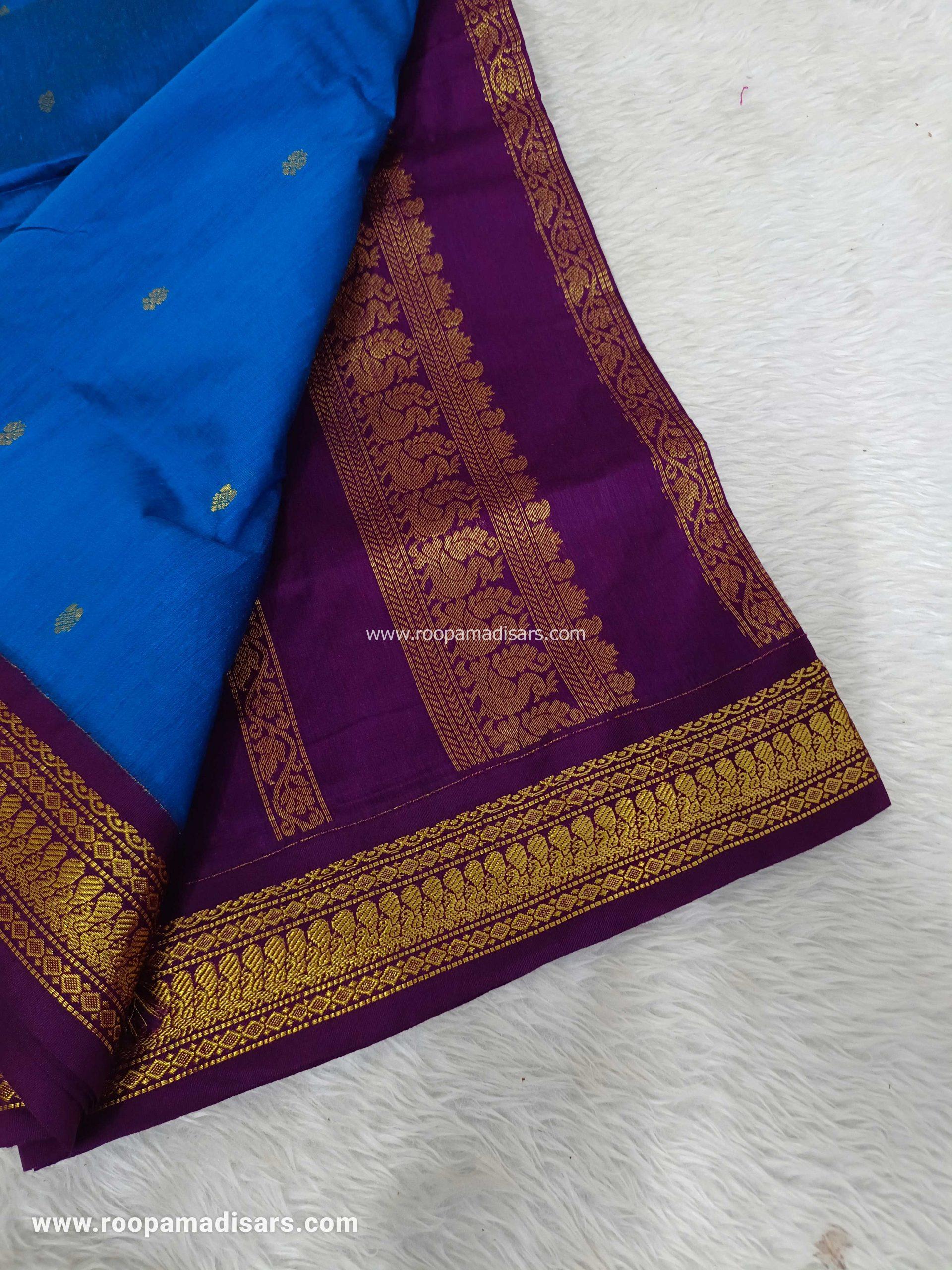 KALYANI SILK COTTON -REGULAR MADISAR SAREE WITHOUT BLOUSE PIECE - Image 3