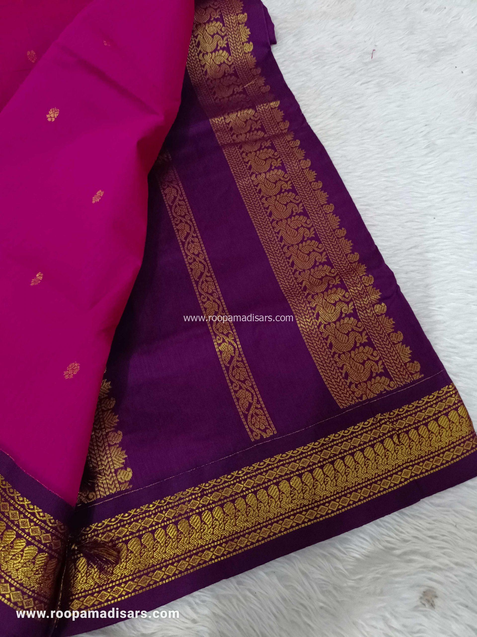 KALYANI SILK COTTON -REGULAR MADISAR SAREE WITHOUT BLOUSE PIECE - Image 3