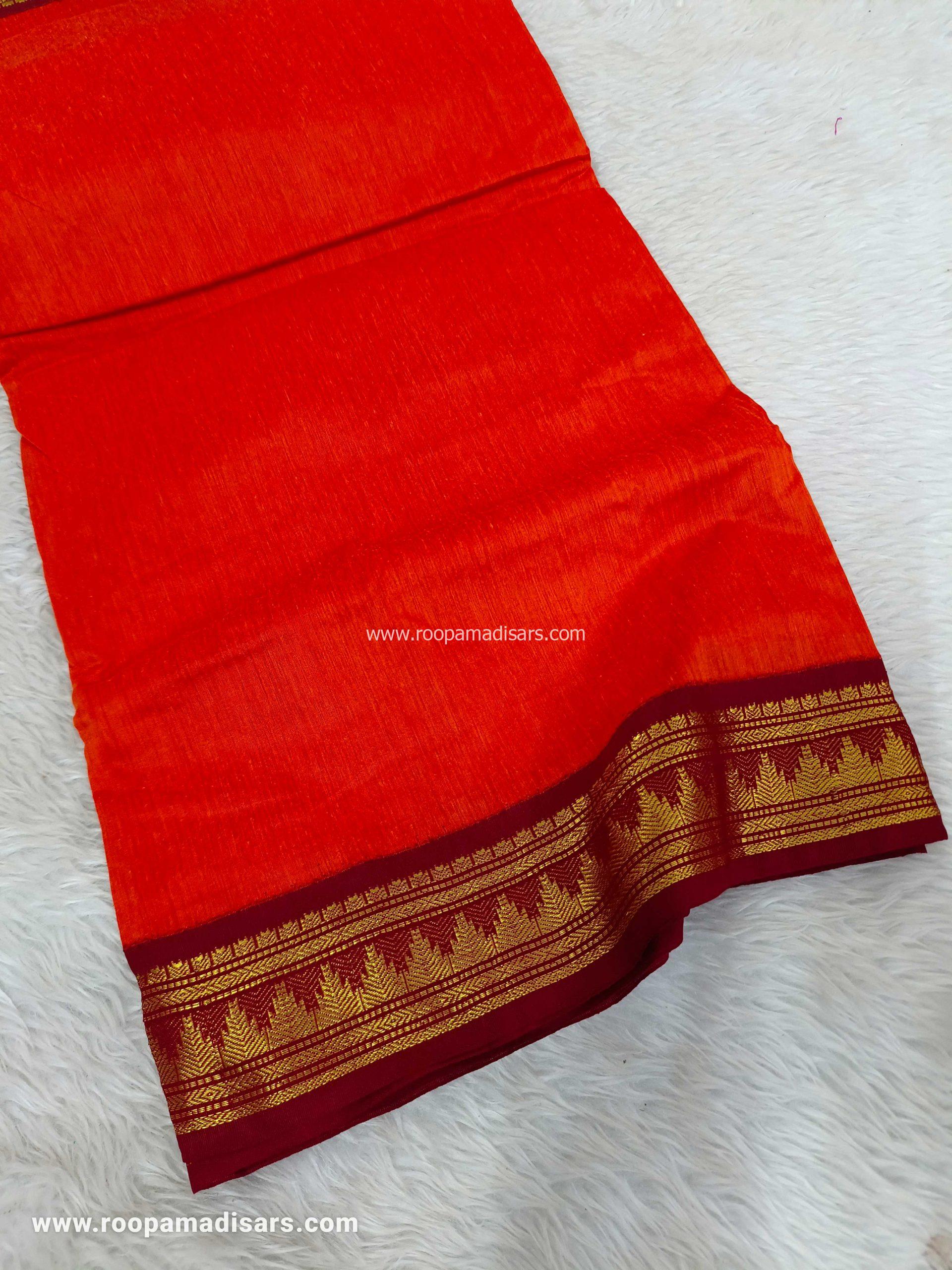 KALYANI SILK COTTON -REGULAR MADISAR SAREE WITHOUT BLOUSE PIECE - Image 2