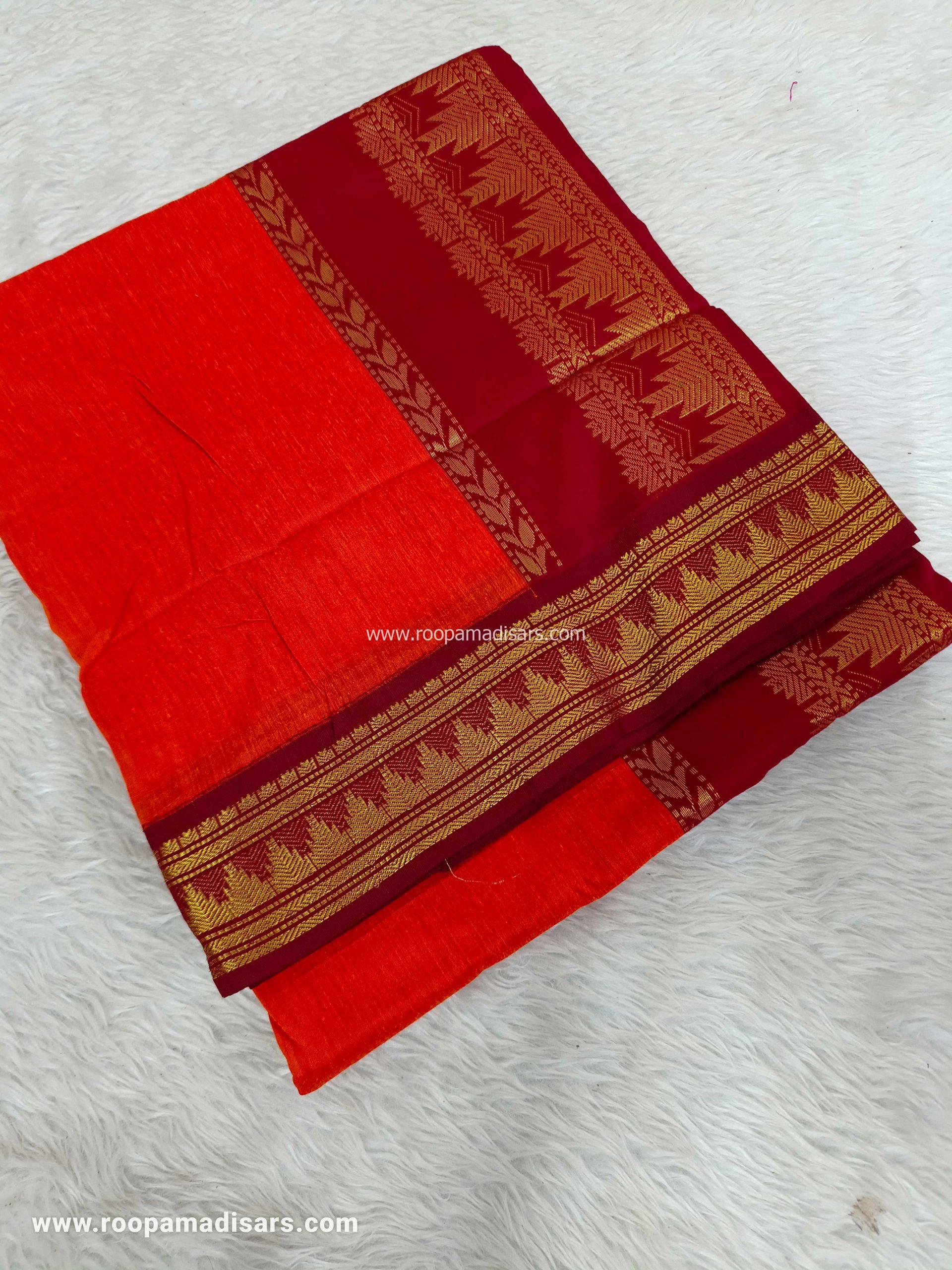 KALYANI SILK COTTON -REGULAR MADISAR SAREE WITHOUT BLOUSE PIECE