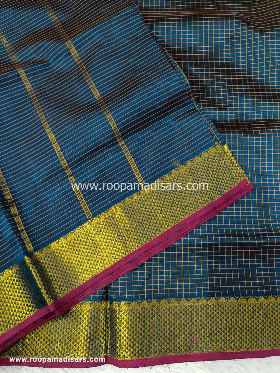Pure Silk Cotton Madisar -10YARDS PURE SILK COTTON MADISAR KORVAI BORDER WITHOUT BLOUSE PIECE - Image 2