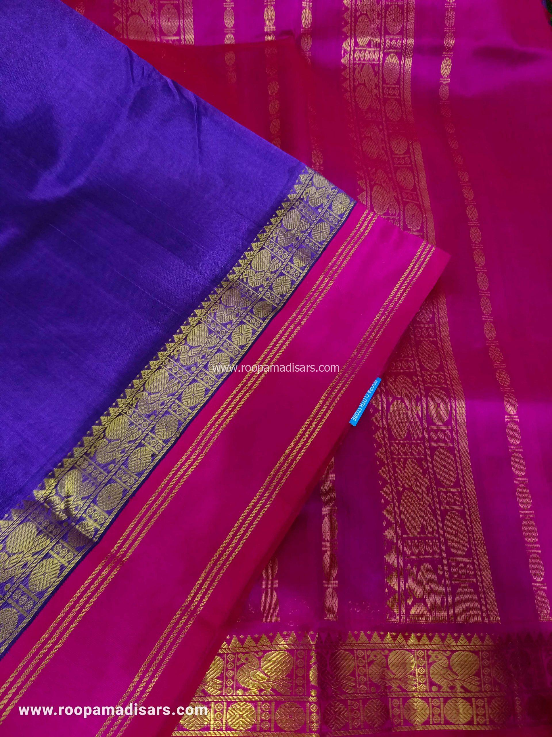 Pure Silk Cotton Madisar -10YARDS PURE SILK COTTON MADISAR KORVAI BORDER WITHOUT BLOUSE PIECE - Image 3