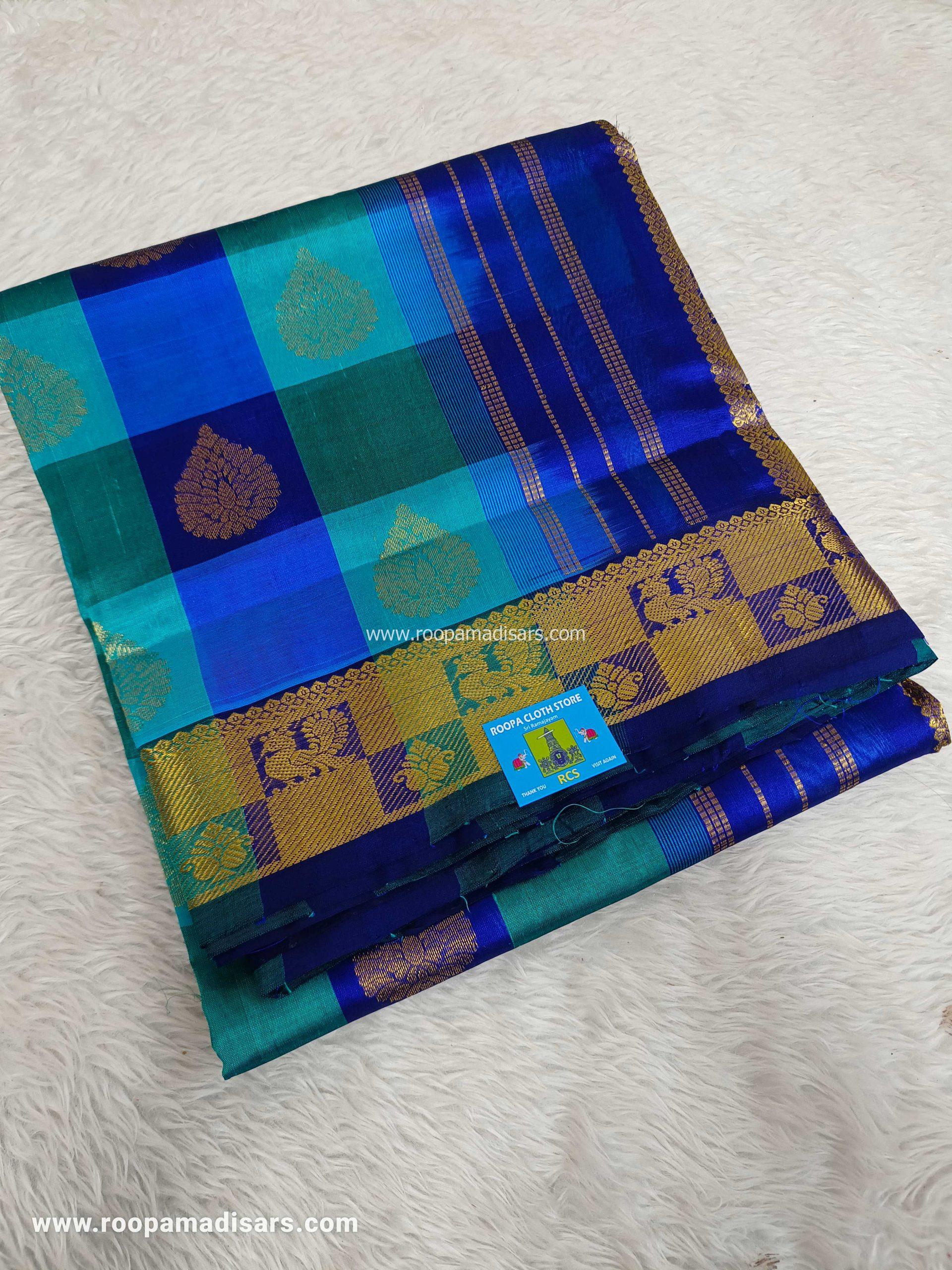 Pure Silk Cotton Madisar -10YARDS PURE SILK COTTON MADISAR KORVAI BORDER WITHOUT BLOUSE PIECE - Image 2