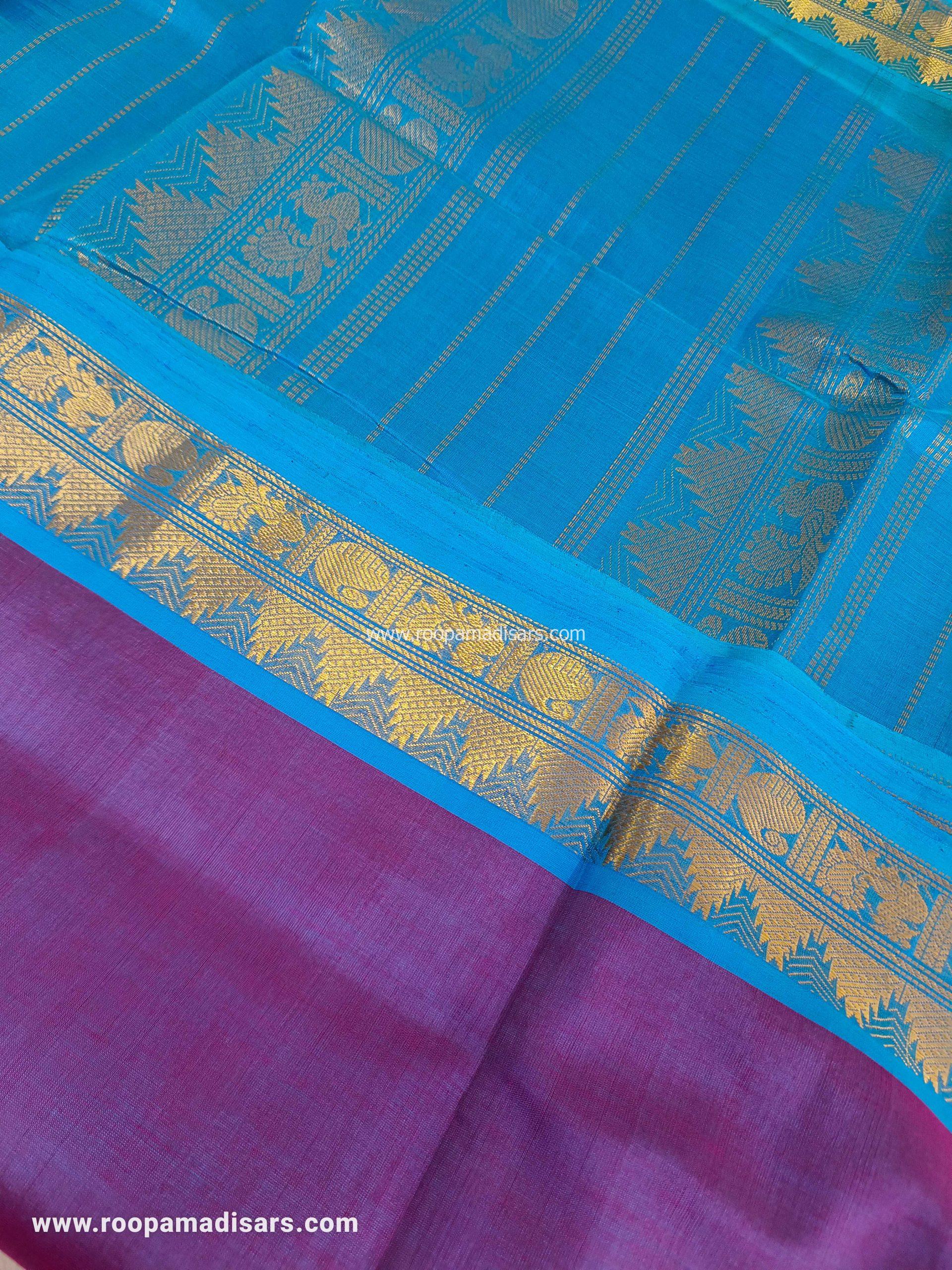 Pure Silk Cotton Madisar -10YARDS PURE SILK COTTON MADISAR KORVAI BORDER WITHOUT BLOUSE PIECE - Image 3