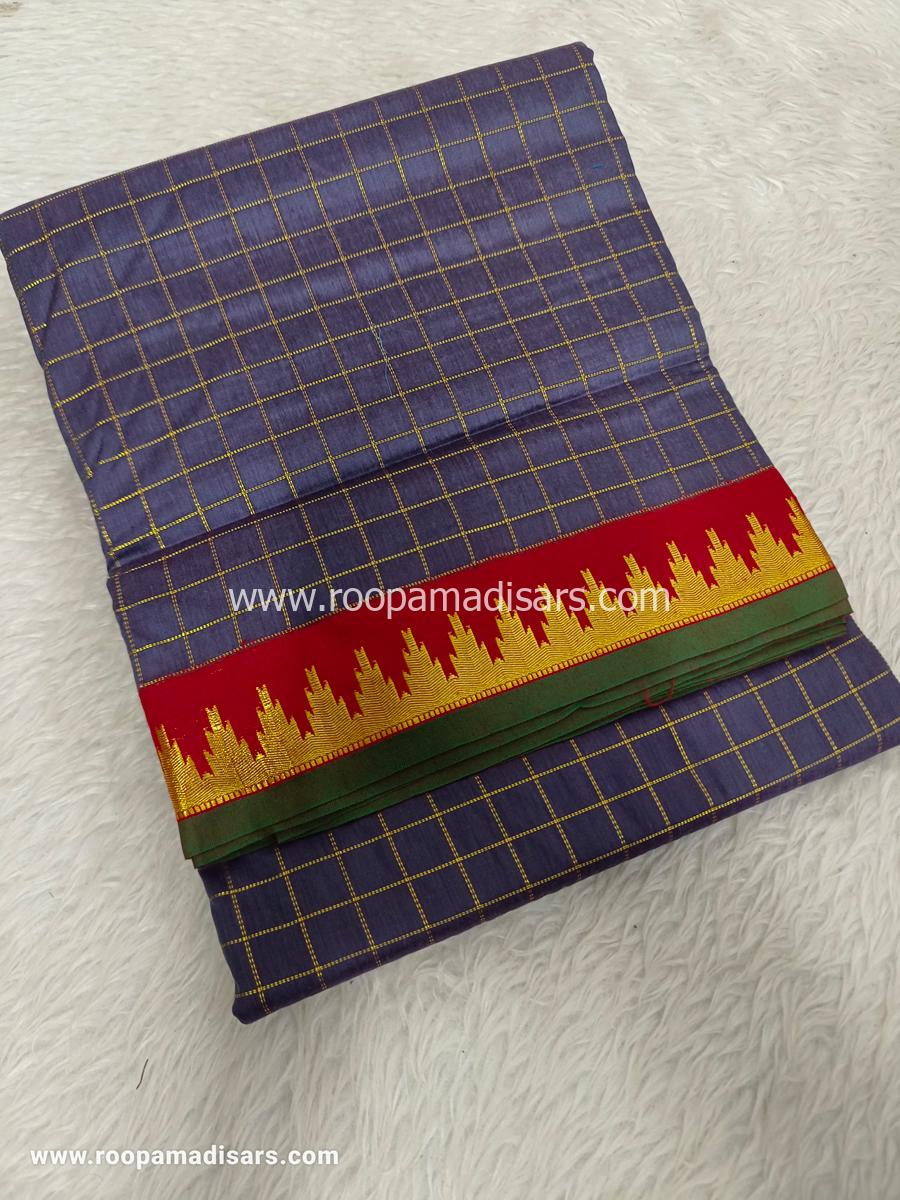 KANCHI SEMI SILK -10 YARDS KANCHI SILK KORVAI MADISAR SAREE WITHOUT BLOUSE PIECE