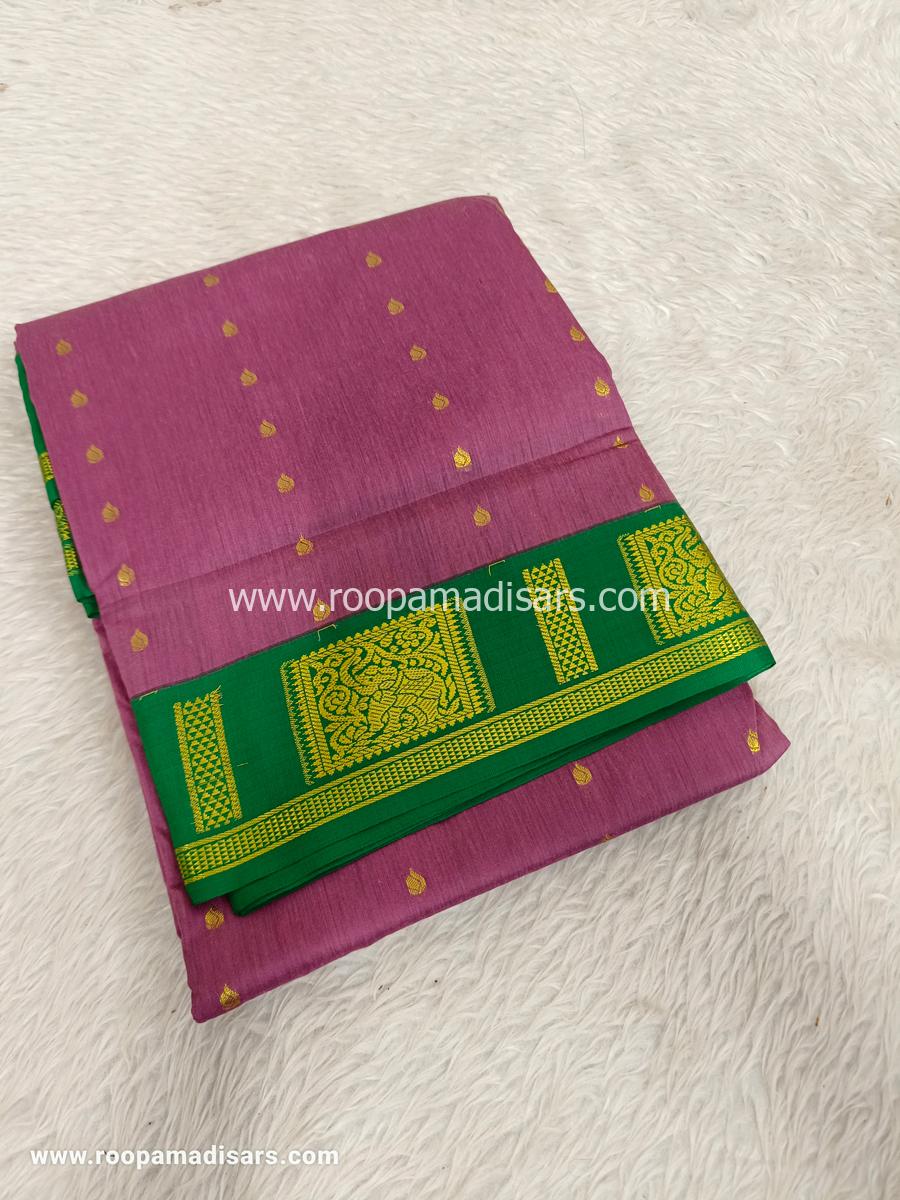 KANCHI SEMI SILK -10 YARDS KANCHI SILK KORVAI MADISAR SAREE WITHOUT BLOUSE PIECE