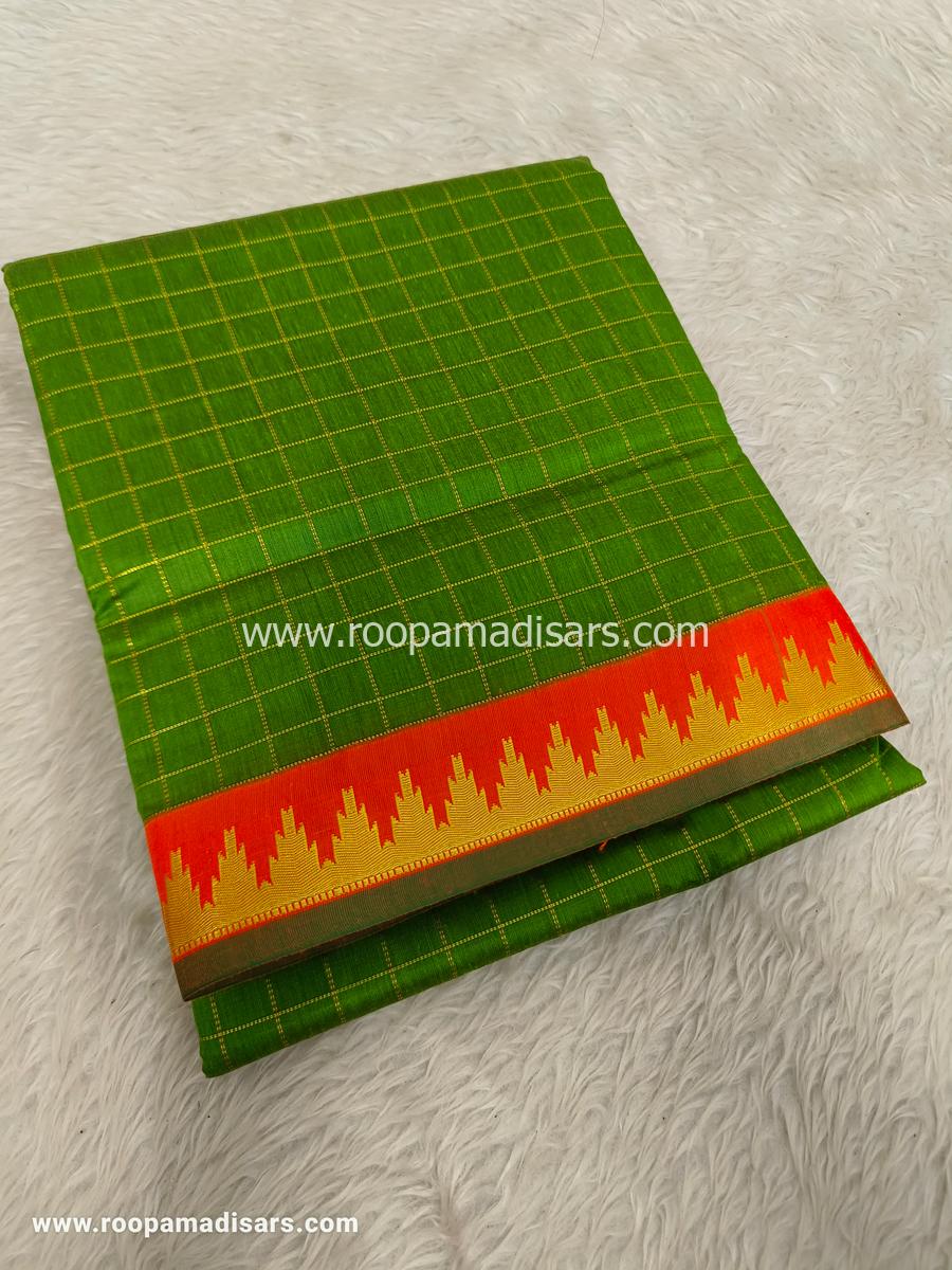 KANCHI SEMI SILK -10 YARDS KANCHI SILK KORVAI MADISAR SAREE WITHOUT BLOUSE PIECE