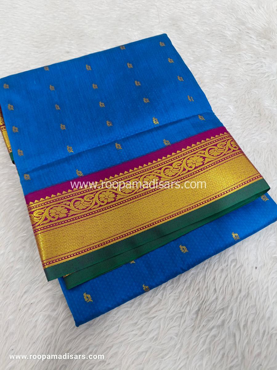KANCHI SEMI SILK -10 YARDS KANCHI SILK KORVAI MADISAR SAREE WITHOUT BLOUSE PIECE