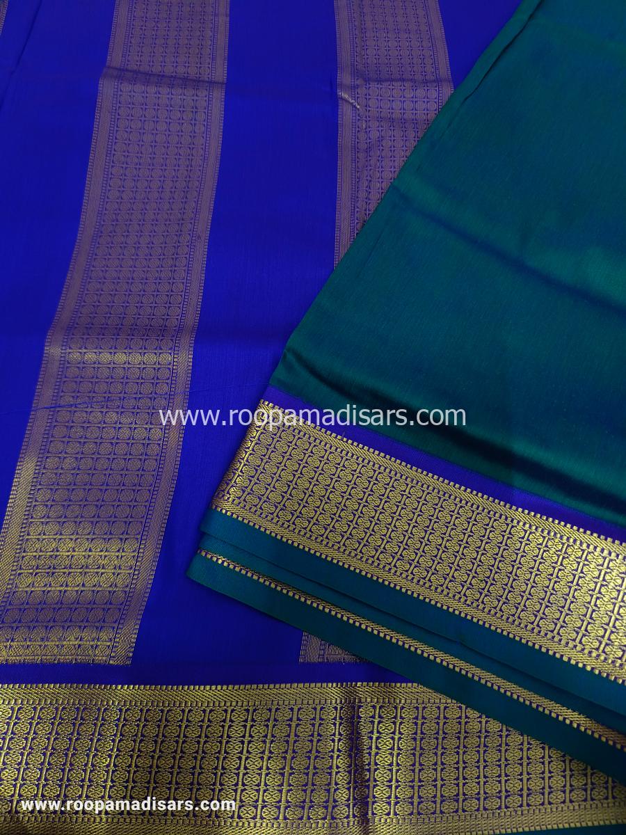 KANCHI SEMI SILK -10 YARDS KANCHI SILK KORVAI MADISAR SAREE WITHOUT BLOUSE PIECE - Image 2
