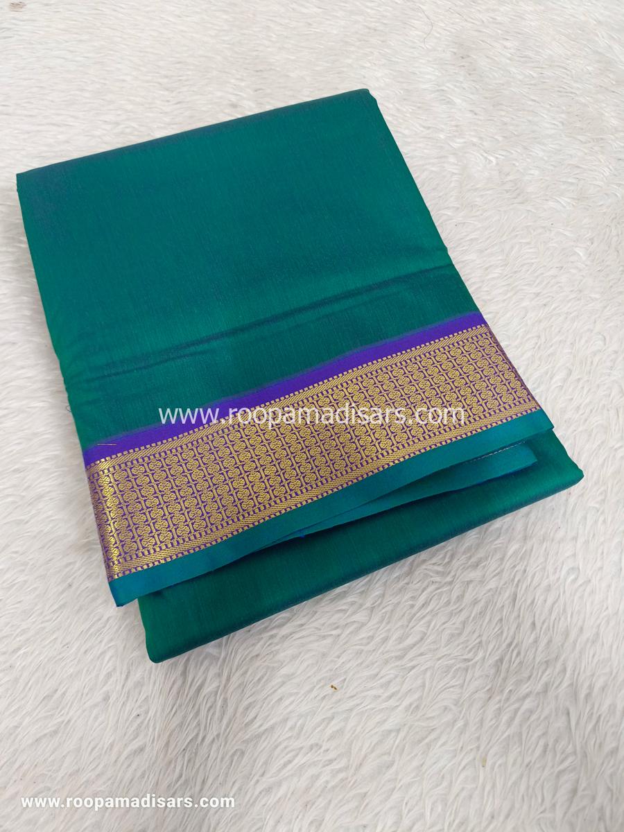 KANCHI SEMI SILK -10 YARDS KANCHI SILK KORVAI MADISAR SAREE WITHOUT BLOUSE PIECE